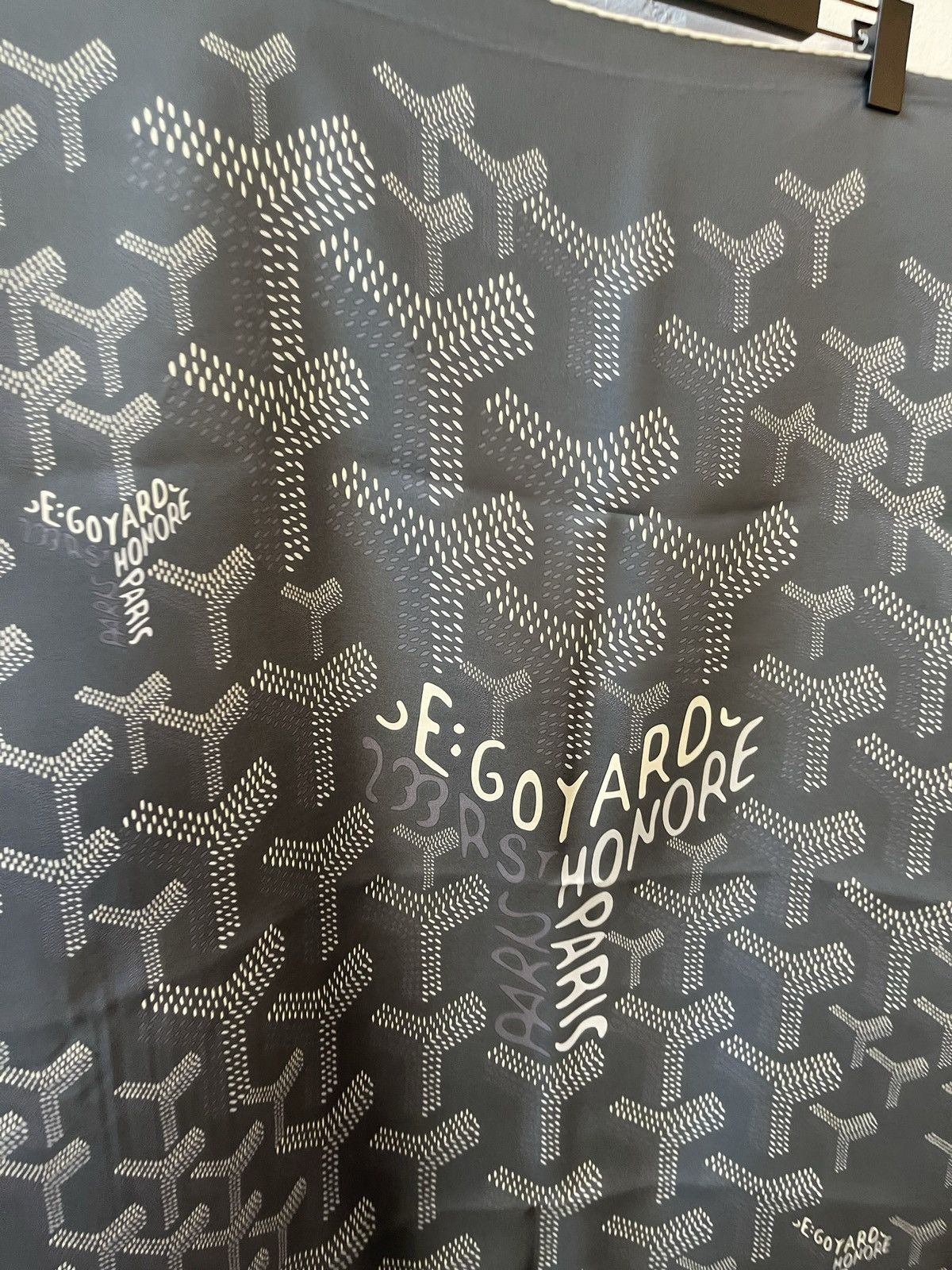 Goyard Goyard Oversized 100 Black SILK BANDANA SCARF Grailed