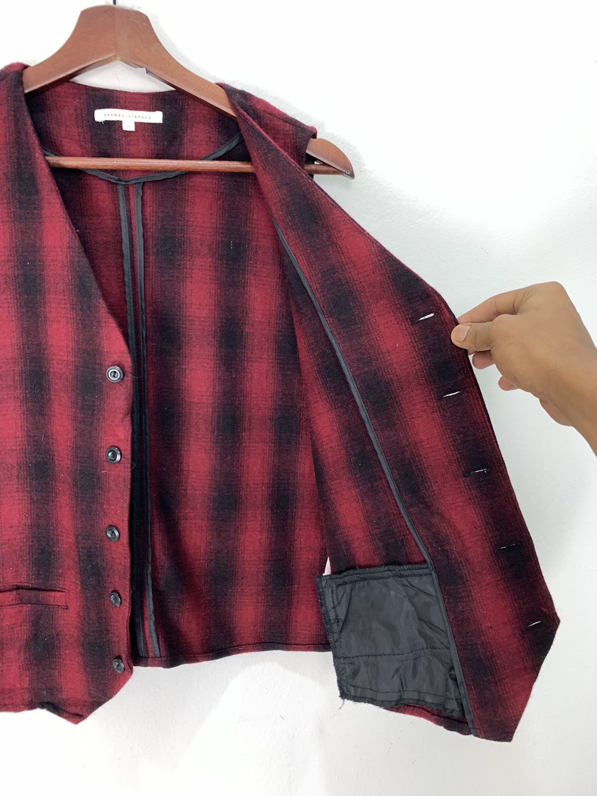 Japanese Brand BROWNY VINTAGE Wool Buffalo TartanPlaid Checker Vest Jacket Size M / US 6-8 / IT 42-44 - 12 Thumbnail