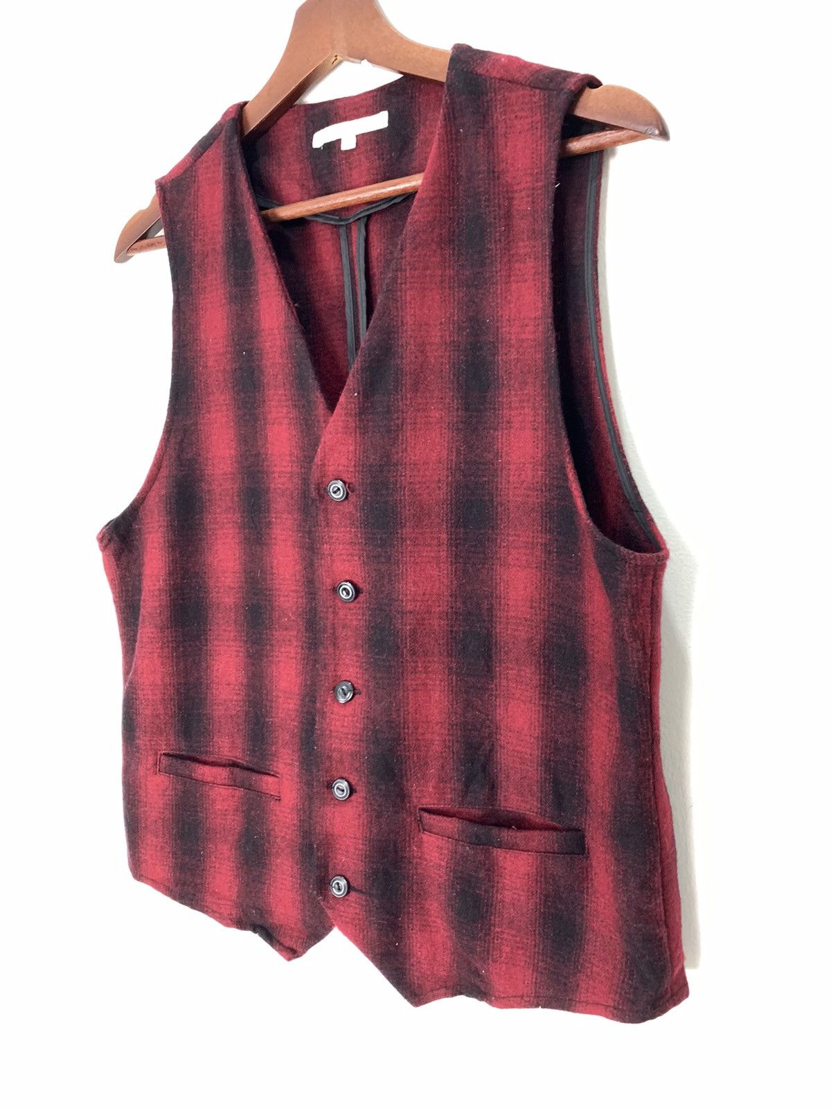 Japanese Brand BROWNY VINTAGE Wool Buffalo TartanPlaid Checker Vest Jacket Size M / US 6-8 / IT 42-44 - 7 Thumbnail