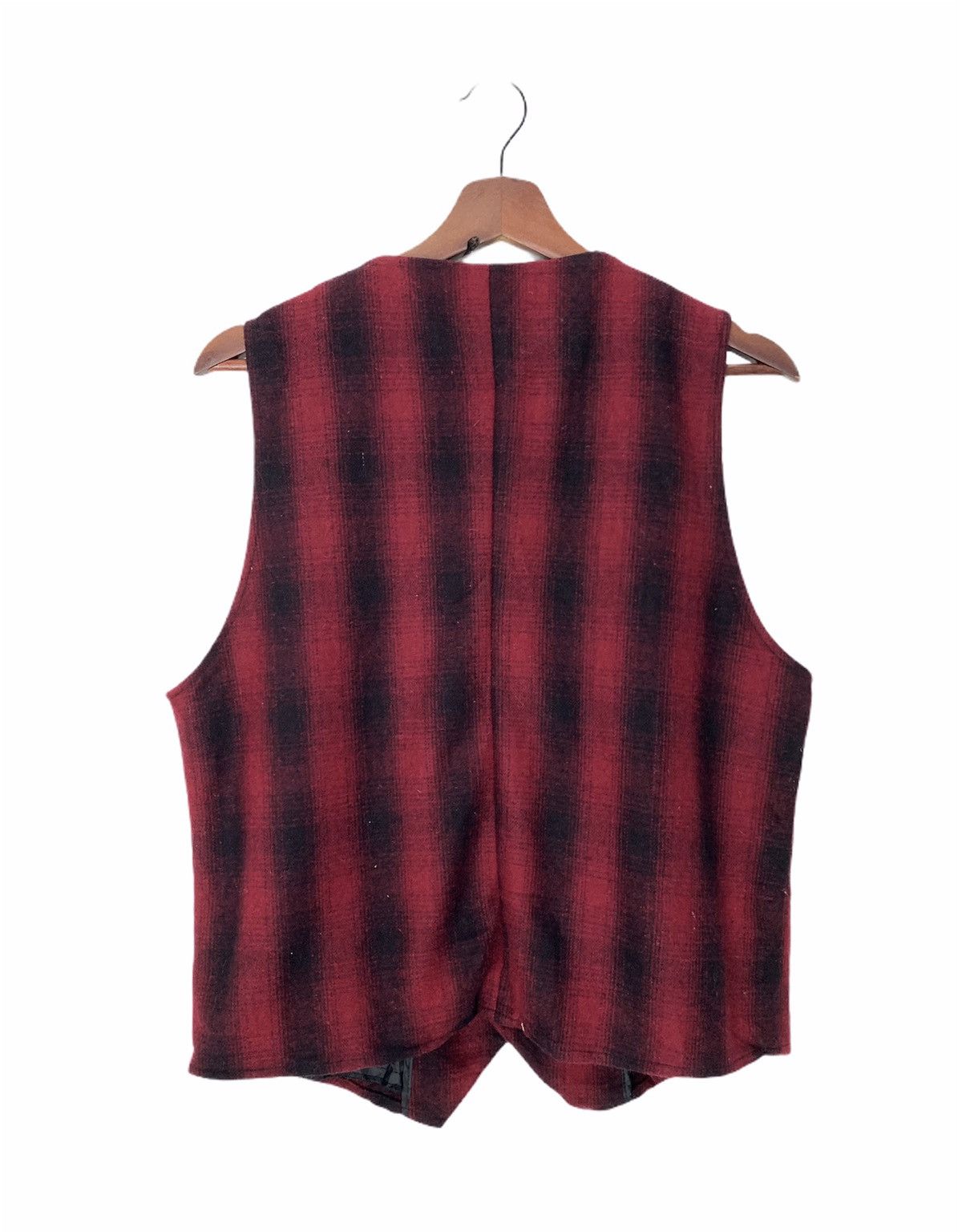 Japanese Brand BROWNY VINTAGE Wool Buffalo TartanPlaid Checker Vest Jacket Size M / US 6-8 / IT 42-44 - 2 Thumbnail