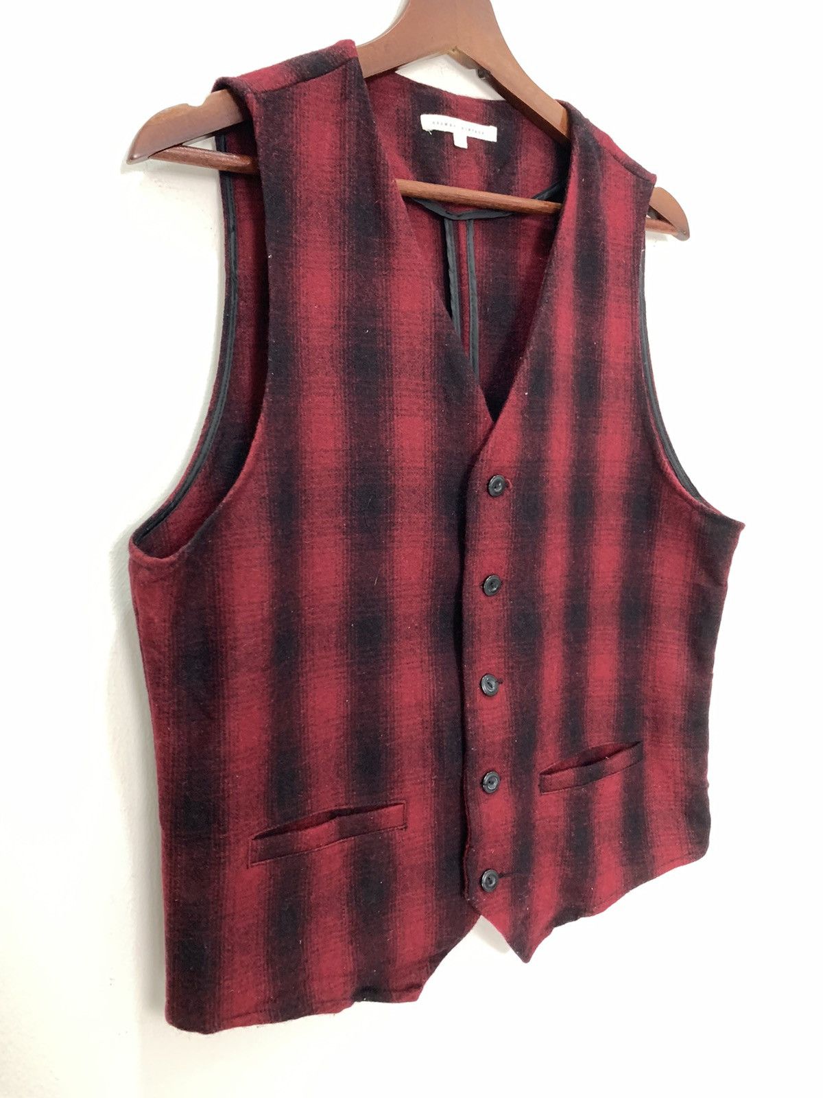 Japanese Brand BROWNY VINTAGE Wool Buffalo TartanPlaid Checker Vest Jacket Size M / US 6-8 / IT 42-44 - 6 Thumbnail