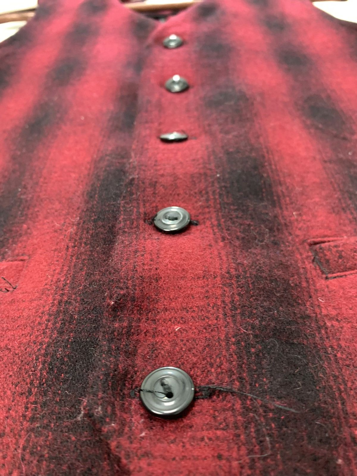Japanese Brand BROWNY VINTAGE Wool Buffalo TartanPlaid Checker Vest Jacket Size M / US 6-8 / IT 42-44 - 8 Thumbnail