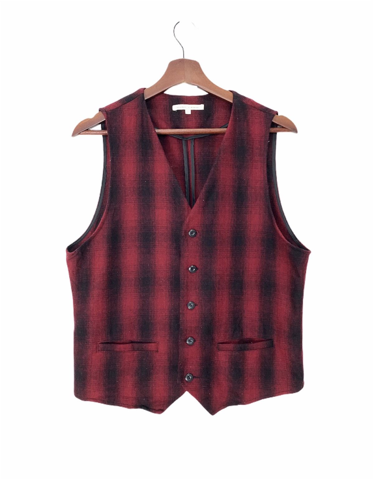 Japanese Brand BROWNY VINTAGE Wool Buffalo TartanPlaid Checker Vest Jacket Size M / US 6-8 / IT 42-44 - 1 Thumbnail