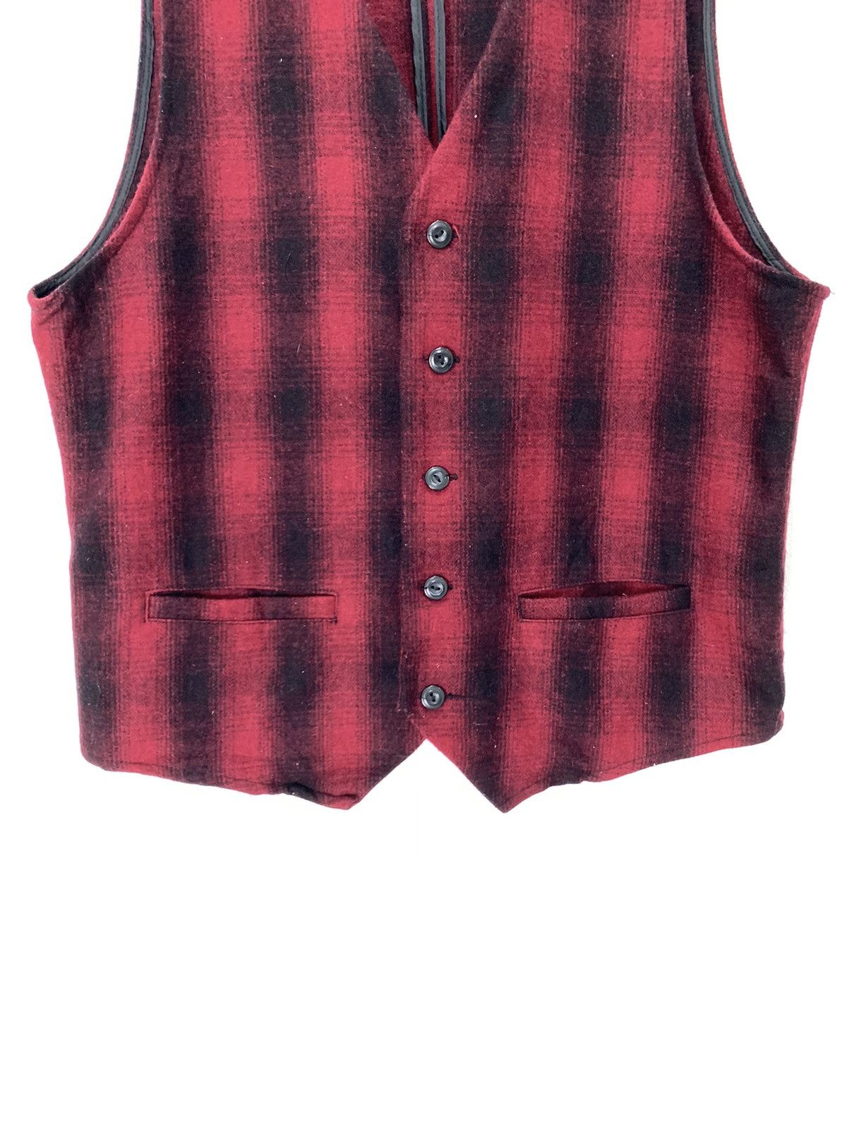Japanese Brand BROWNY VINTAGE Wool Buffalo TartanPlaid Checker Vest Jacket Size M / US 6-8 / IT 42-44 - 5 Thumbnail