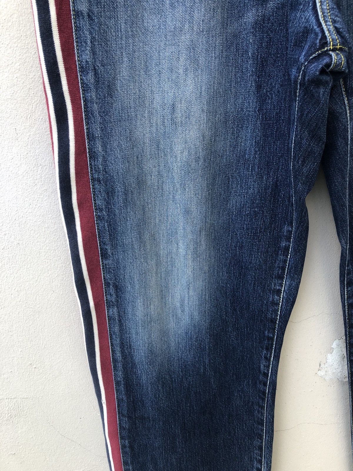 Swagger × Vintage Vintage Swagger Japan Side Striped Denim Hybrid Jeans Size US 32 / EU 48 - 10 Thumbnail