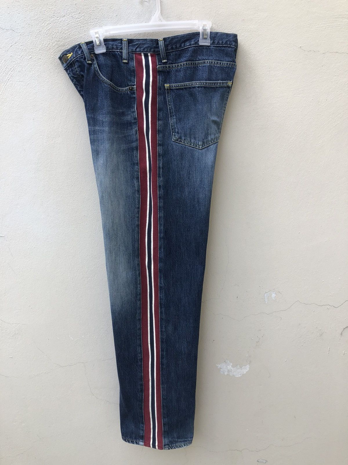 Swagger × Vintage Vintage Swagger Japan Side Striped Denim Hybrid Jeans Size US 32 / EU 48 - 23 Thumbnail