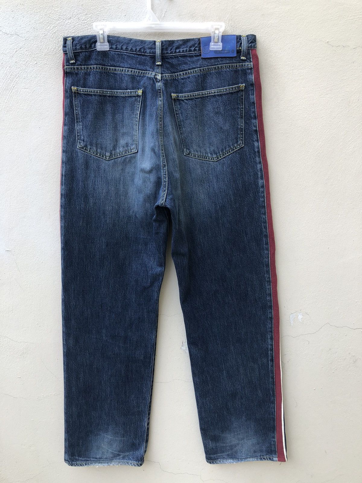 Swagger × Vintage Vintage Swagger Japan Side Striped Denim Hybrid Jeans Size US 32 / EU 48 - 15 Thumbnail