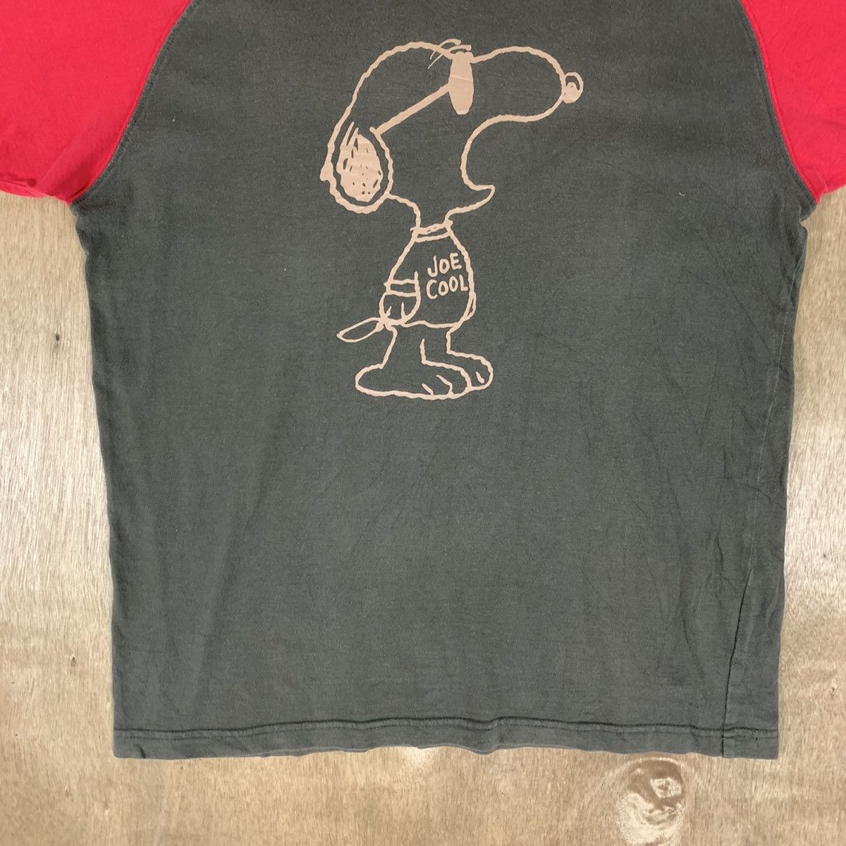 Cartoon Network × Peanuts PEANUT Joe Cool Charlie Brown Snoopy Porcelain Raglan Shirt Size US S / EU 44-46 / 1 - 4 Thumbnail