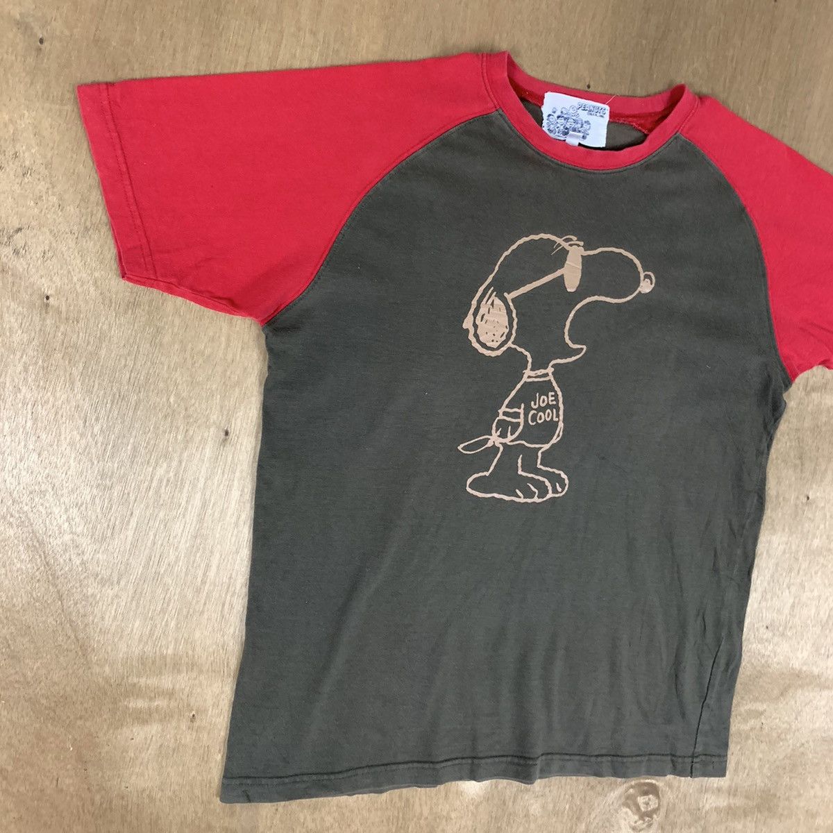 Cartoon Network × Peanuts PEANUT Joe Cool Charlie Brown Snoopy Porcelain Raglan Shirt Size US S / EU 44-46 / 1 - 5 Thumbnail