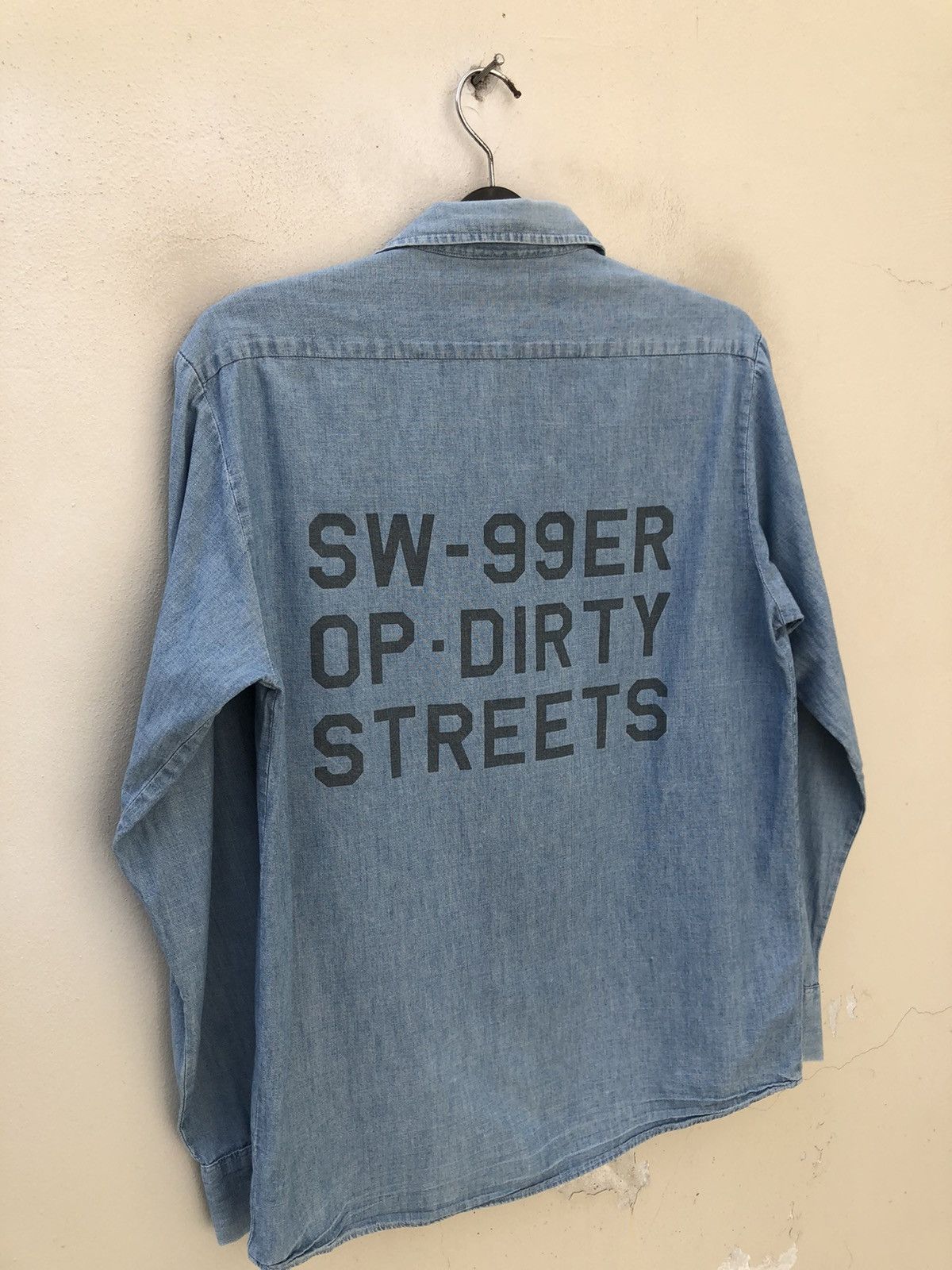 Swagger Vintage Swagger Selvedge Chambray Prison Shirt Size US M / EU 48-50 / 2 - 2 Thumbnail