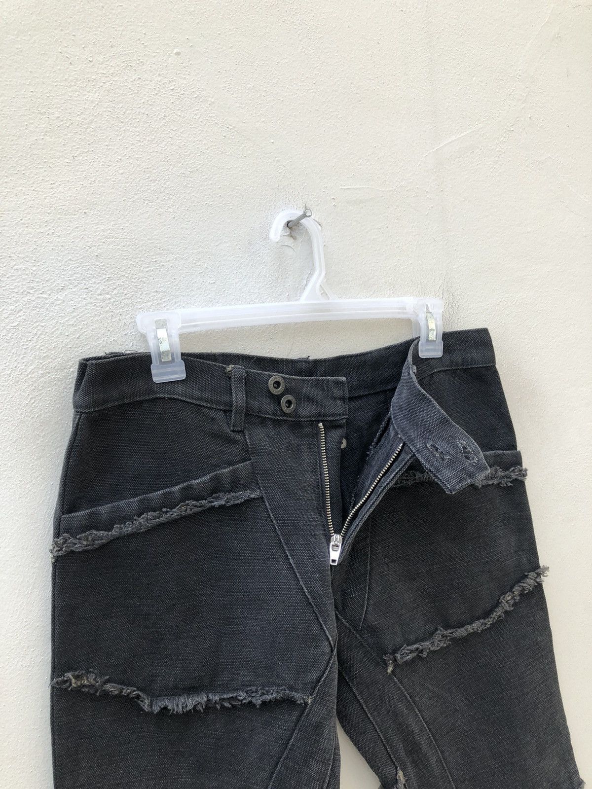 L7 Real Hip L7 REAL HIP Japan Patchwork Thick Faded Black Denim Hagi Size US 31 - 9 Thumbnail