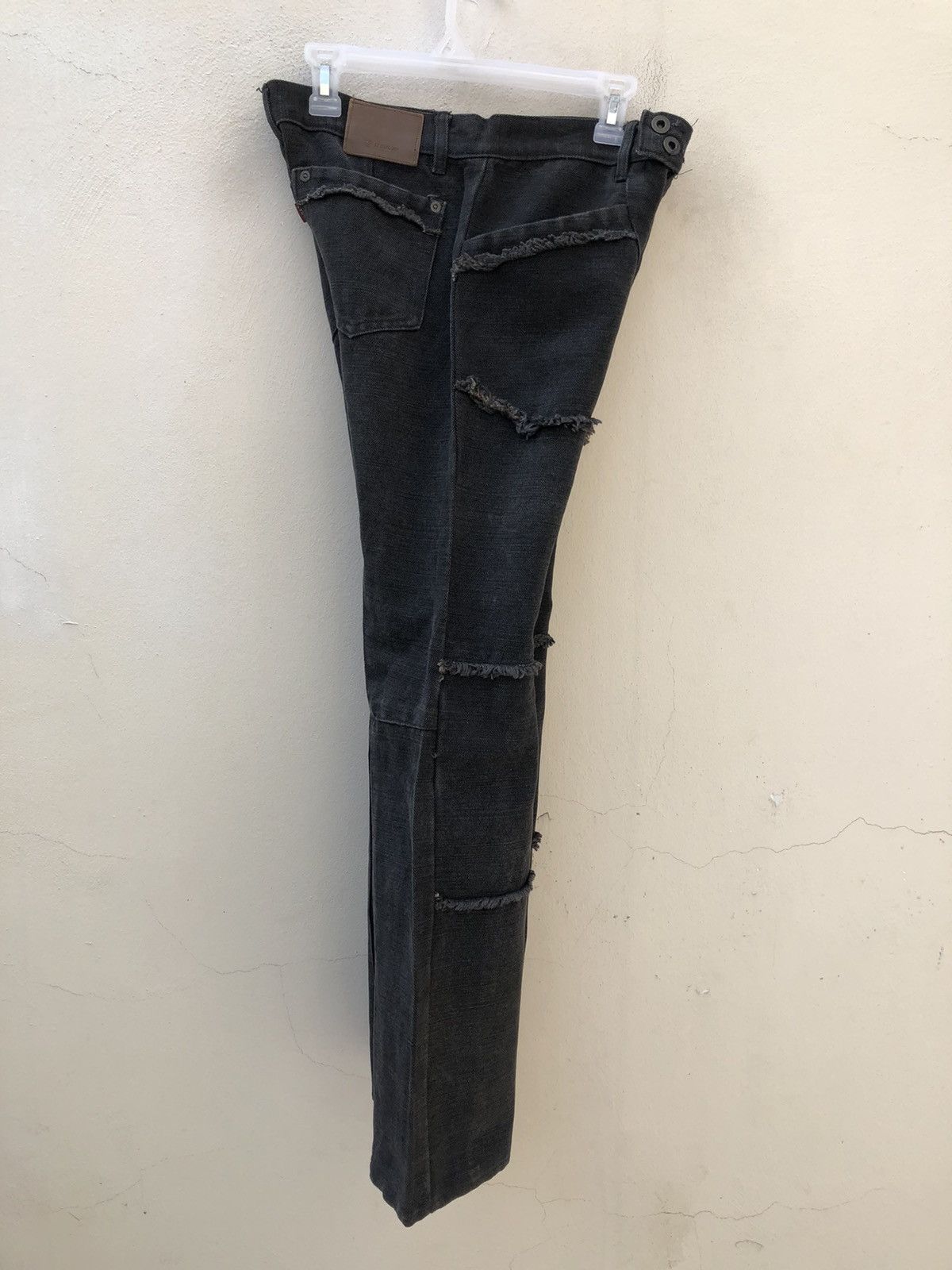 L7 Real Hip L7 REAL HIP Japan Patchwork Thick Faded Black Denim Hagi Size US 31 - 22 Thumbnail