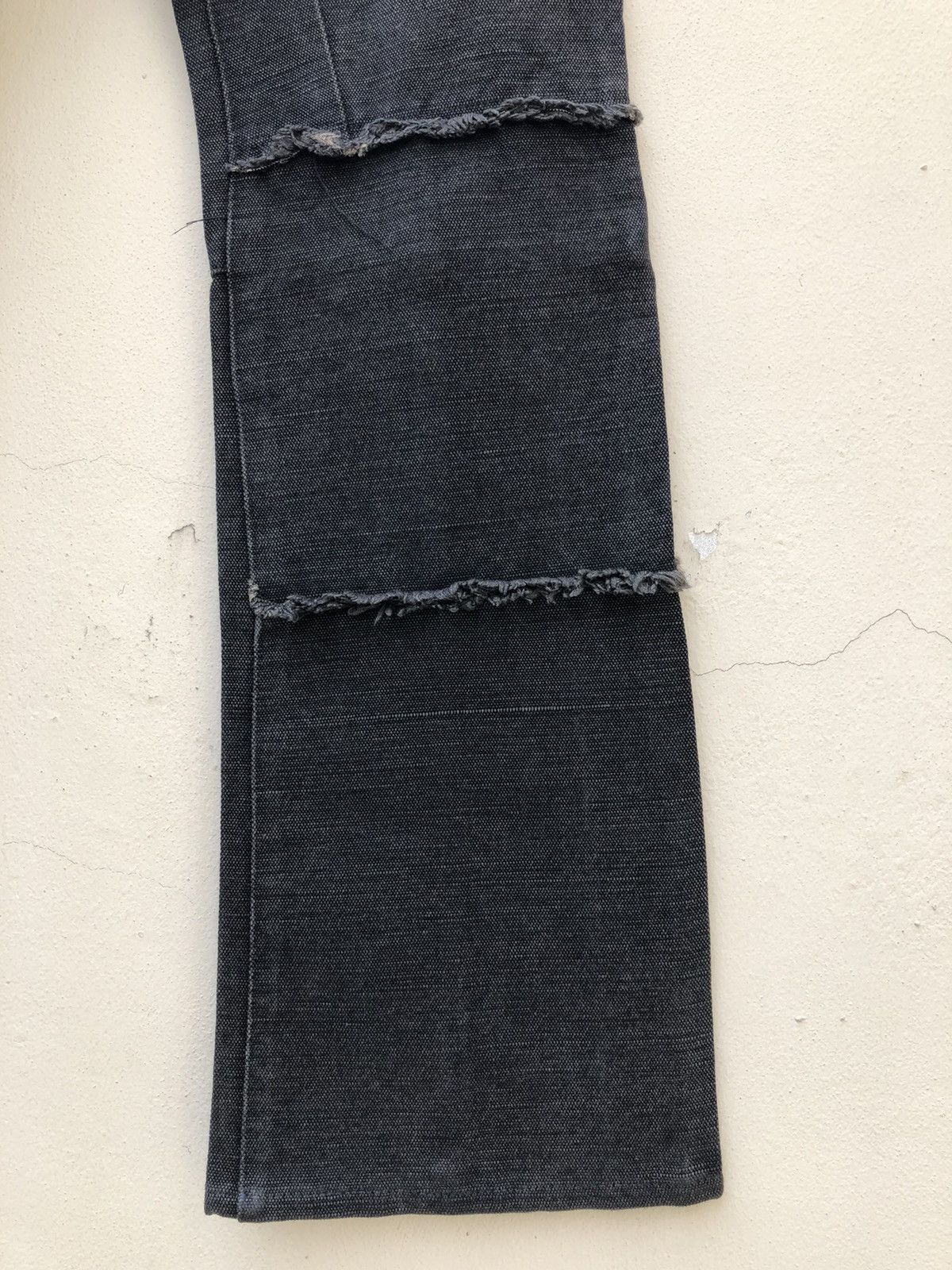 L7 Real Hip L7 REAL HIP Japan Patchwork Thick Faded Black Denim Hagi Size US 31 - 13 Thumbnail