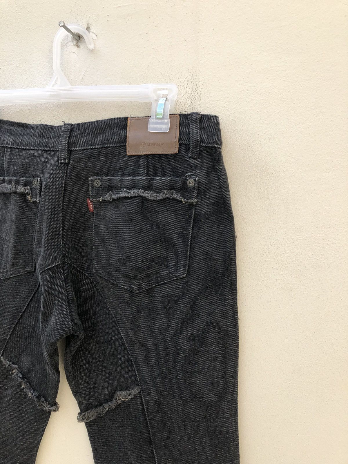 L7 Real Hip L7 REAL HIP Japan Patchwork Thick Faded Black Denim Hagi Size US 31 - 18 Thumbnail