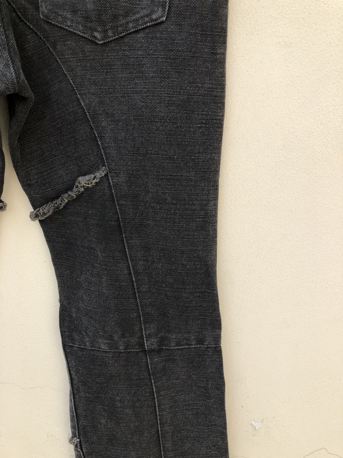 L7 Real Hip L7 REAL HIP Japan Patchwork Thick Faded Black Denim Hagi Size US 31 - 20 Thumbnail