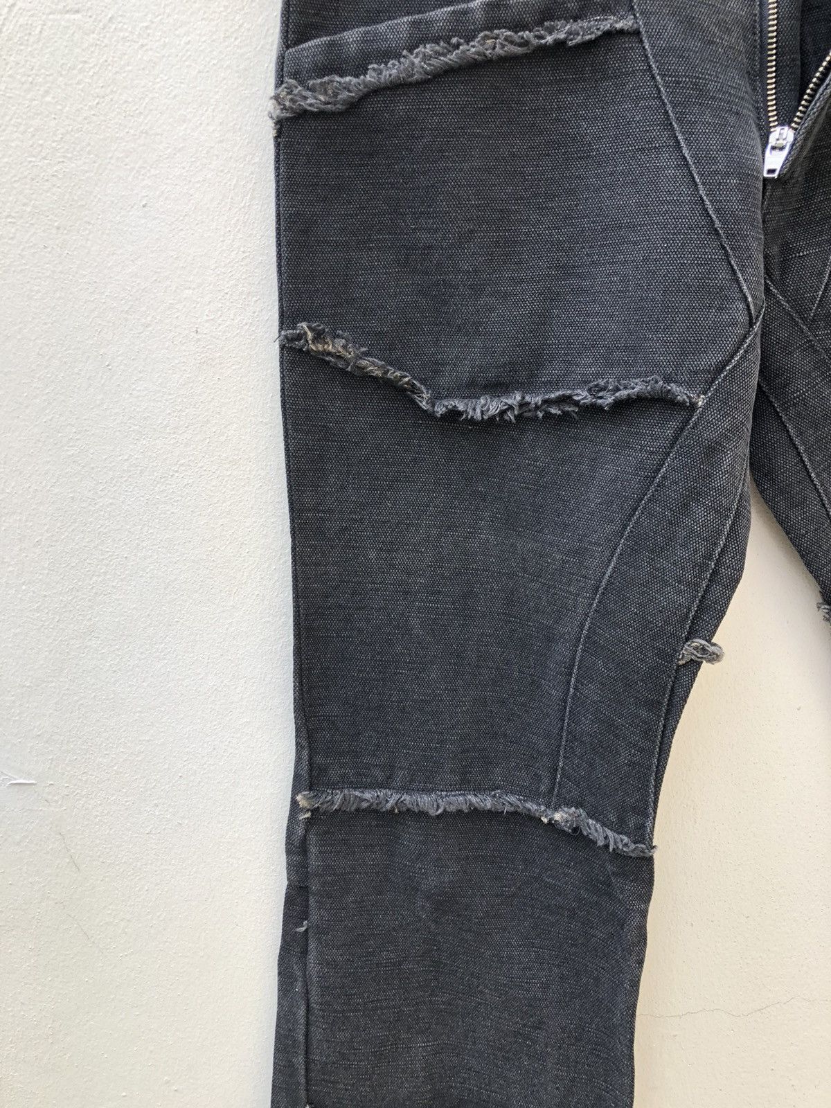 L7 Real Hip L7 REAL HIP Japan Patchwork Thick Faded Black Denim Hagi Size US 31 - 10 Thumbnail