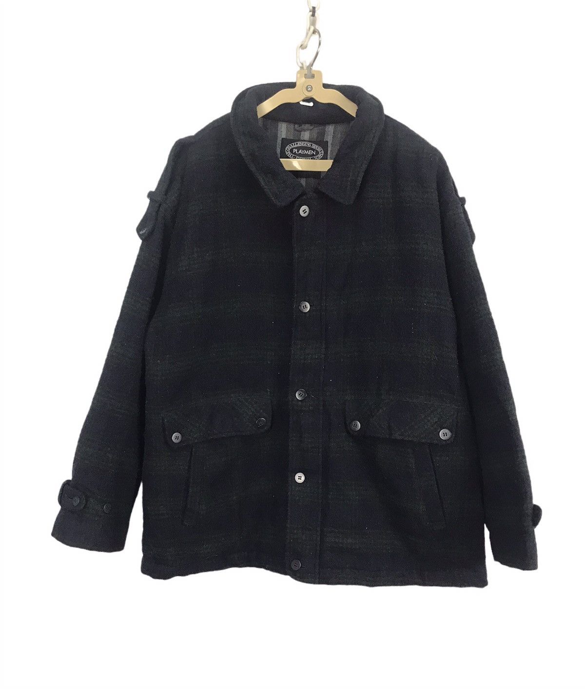 Japanese Brand × Vintage Playmen wool zipper jacket Size US L / EU 52-54 / 3 - 1 Thumbnail