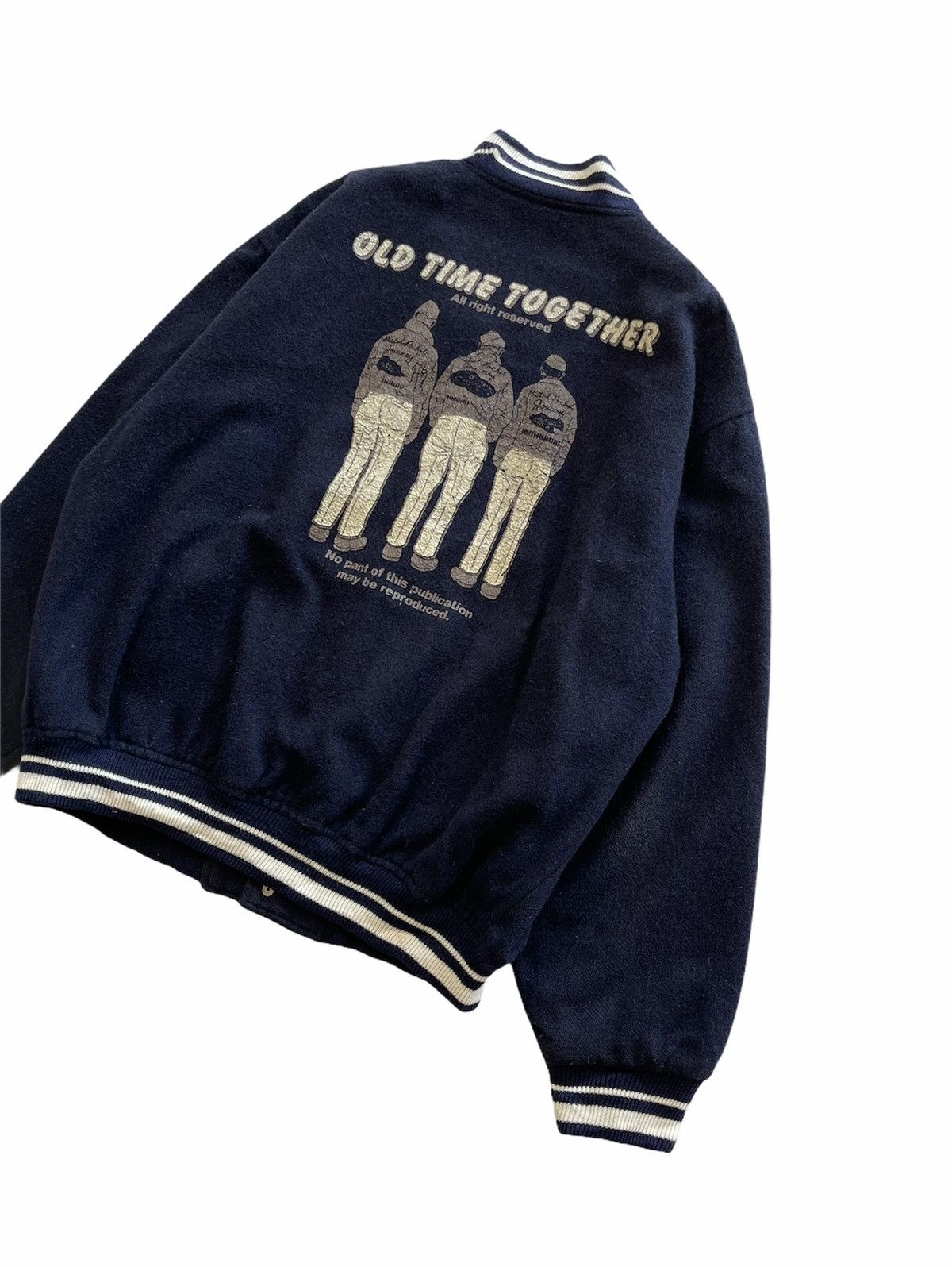 Japanese Brand VINTAGE OLD TIME TOGETHER VARSITY JACKET Size US L / EU 52-54 / 3 - 6 Thumbnail