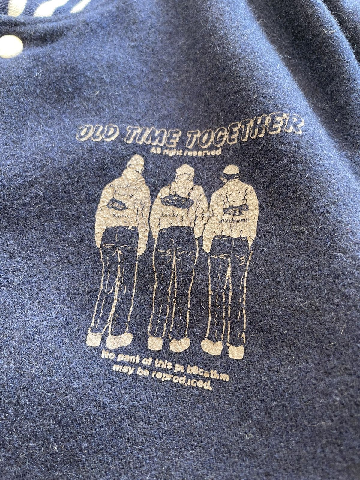 Japanese Brand VINTAGE OLD TIME TOGETHER VARSITY JACKET Size US L / EU 52-54 / 3 - 10 Thumbnail