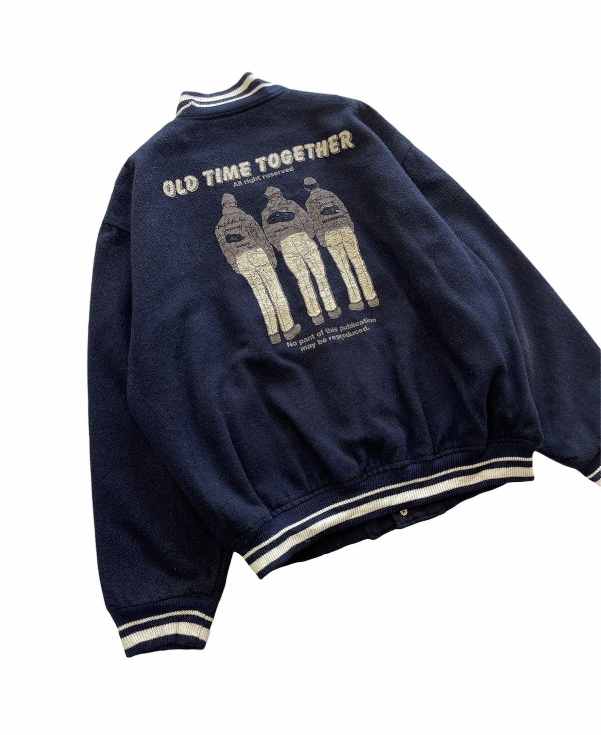 Japanese Brand VINTAGE OLD TIME TOGETHER VARSITY JACKET Size US L / EU 52-54 / 3 - 7 Thumbnail
