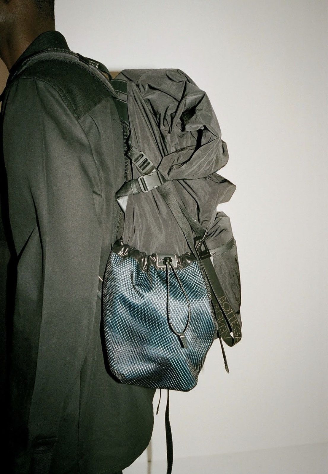Bottega Veneta Bottega Veneta Mesh Paper Touch Nylon Backpack Size ONE SIZE - 2 Thumbnail