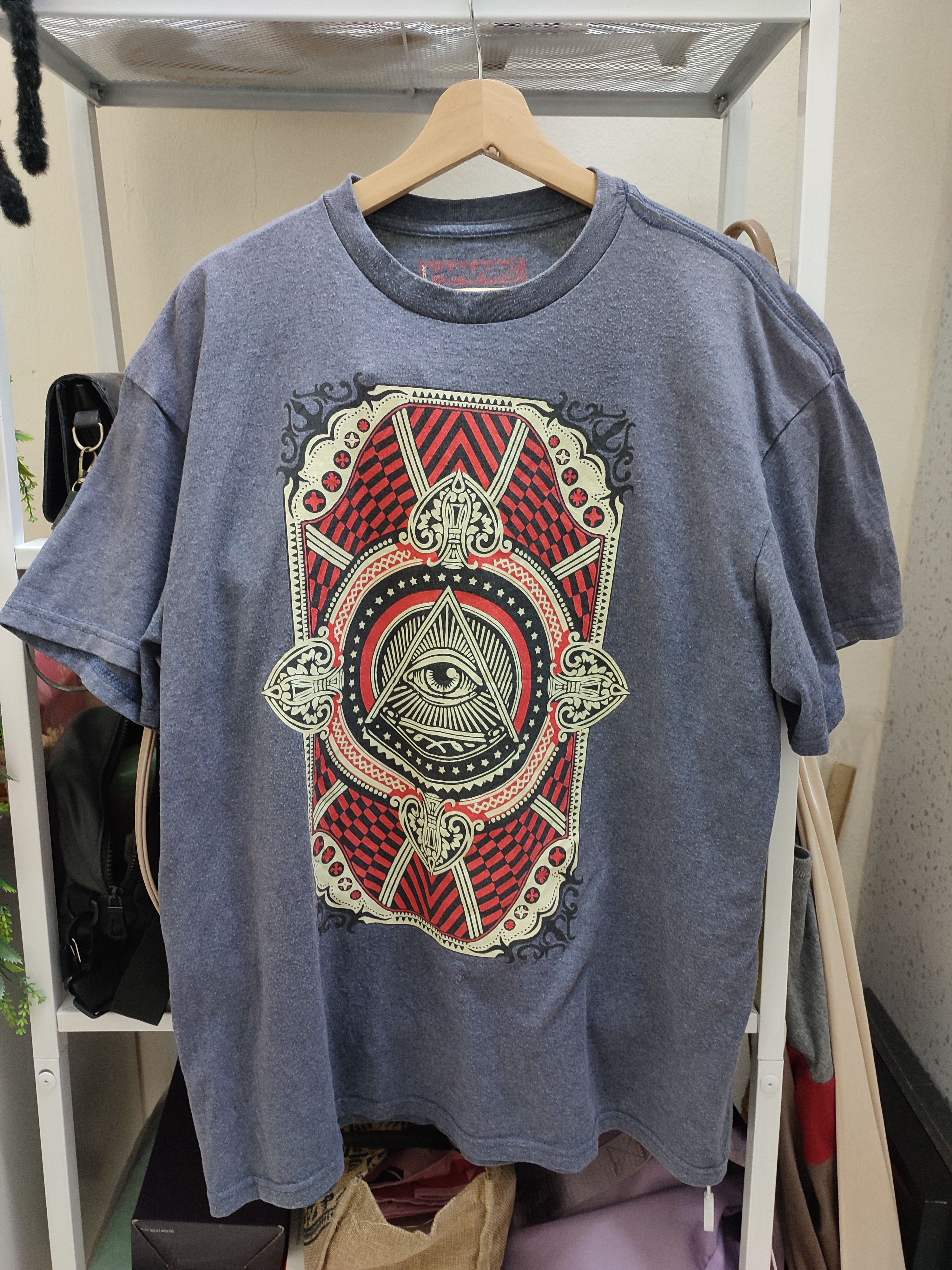 Tony Hawk 💥 Crazy Rare Vision Eye Tony Hawk Vintage Tee Size US XL / EU 56 / 4 - 1 Thumbnail