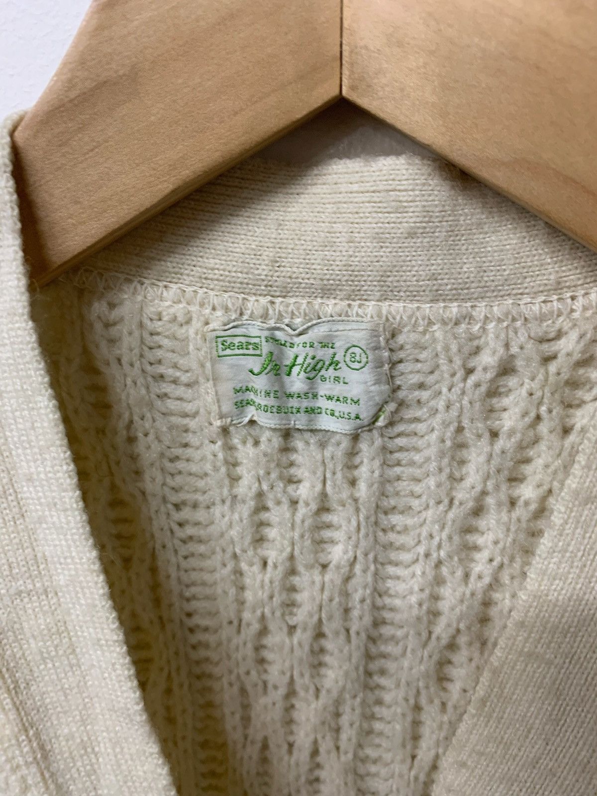 Vintage Vintage Sears Aran Knit Sweater Vest Size US XS / EU 42 / 0 - 2 Thumbnail