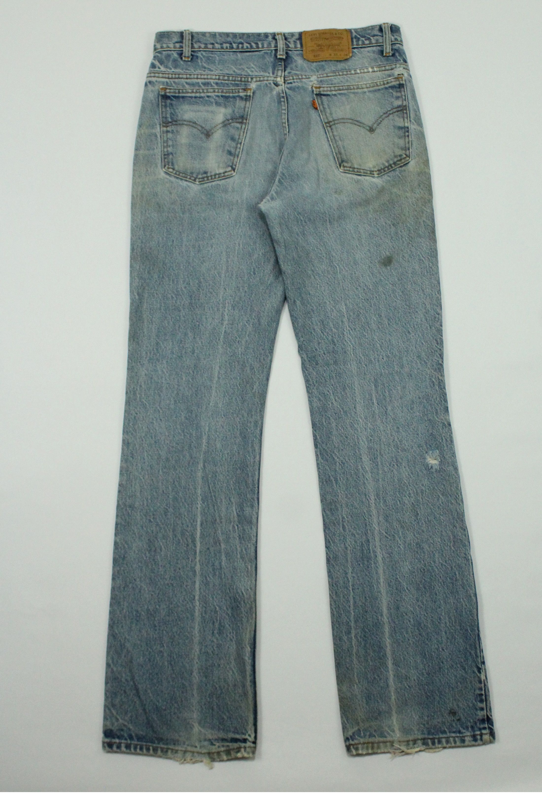 Levi's Distressed Stain Vintage 1993 LEVIS Jeans 517 Flared Bootcut Size US 33 - 2 Thumbnail