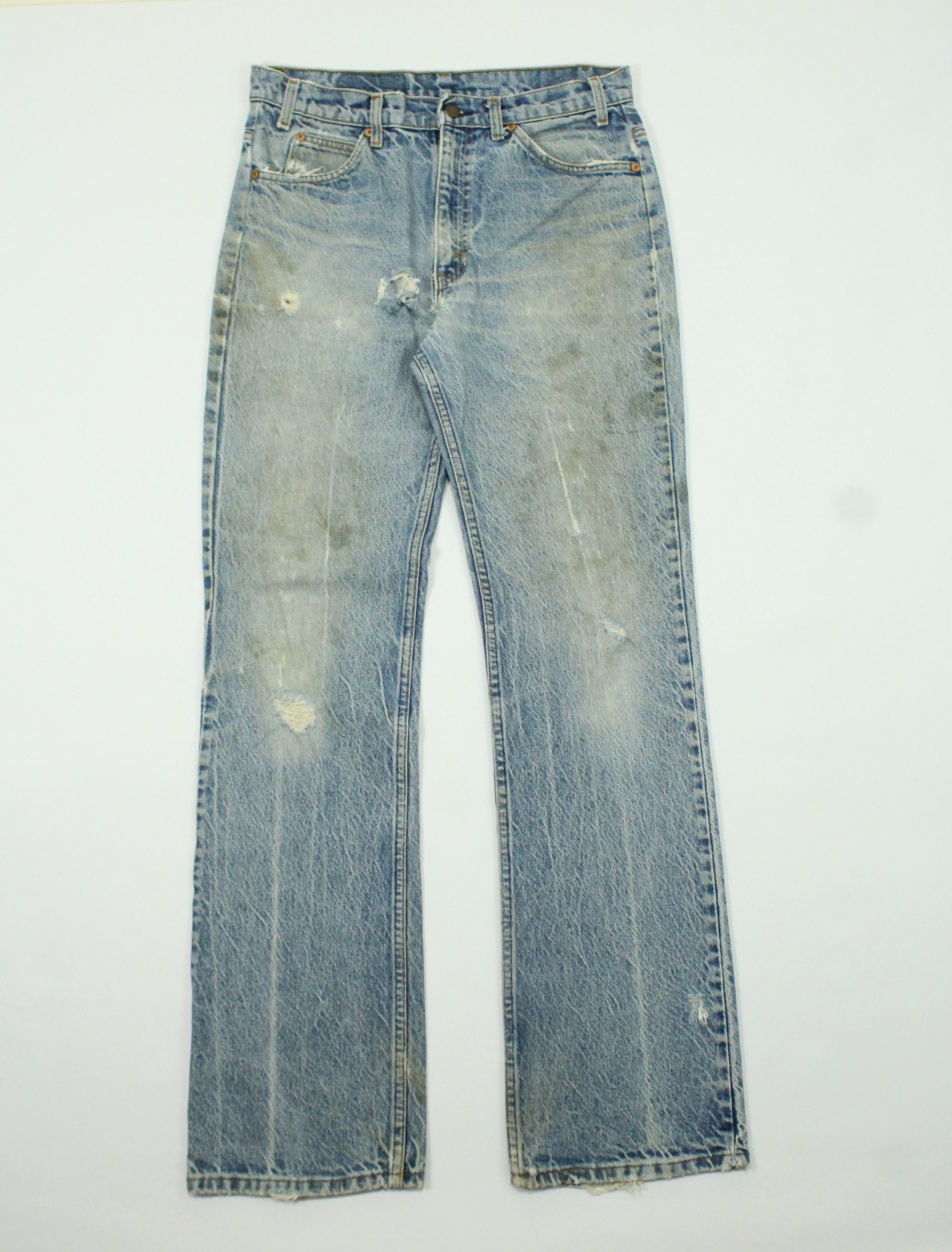 Levi's Distressed Stain Vintage 1993 LEVIS Jeans 517 Flared Bootcut Size US 33 - 1 Thumbnail