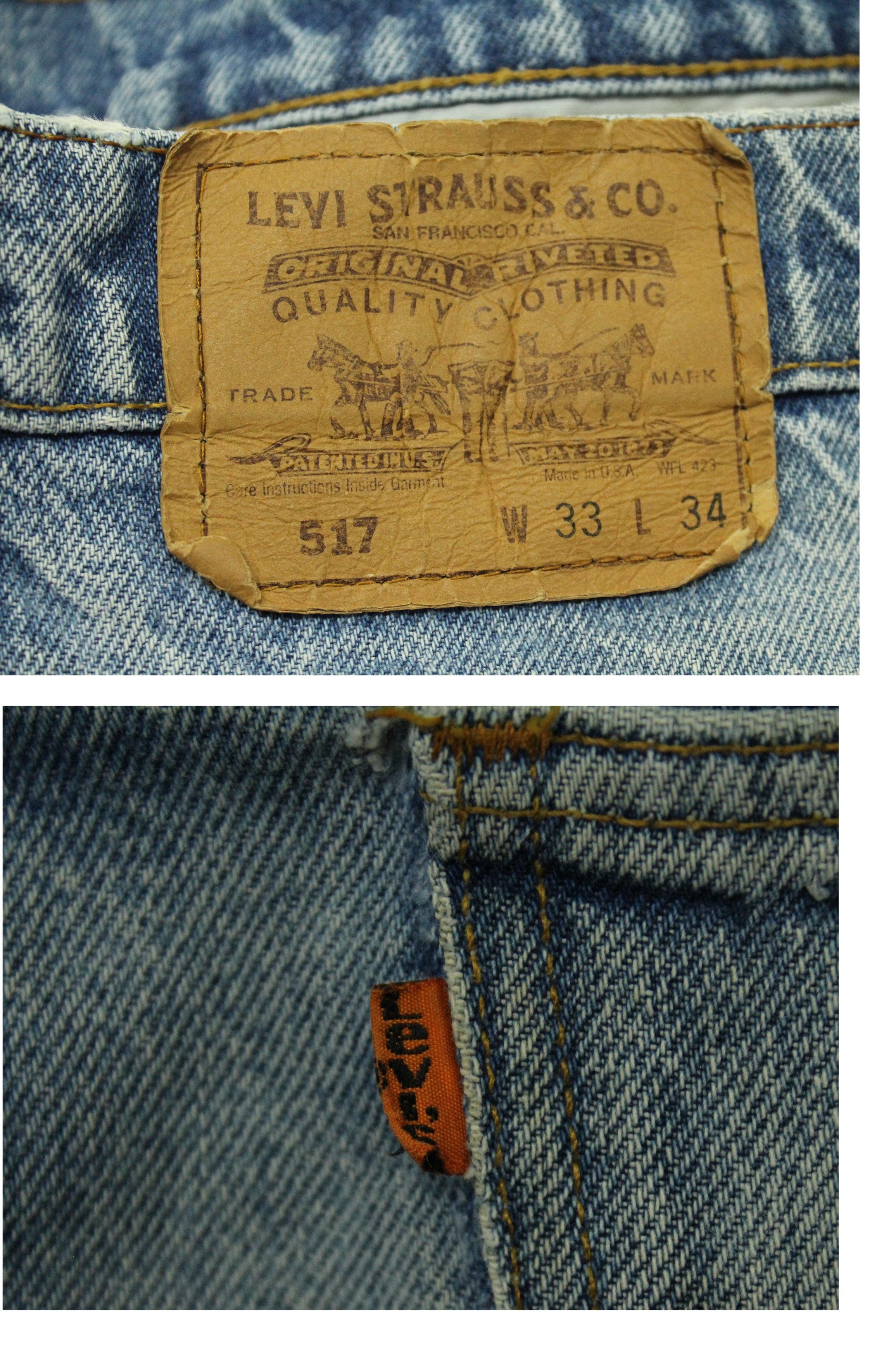 Levi's Distressed Stain Vintage 1993 LEVIS Jeans 517 Flared Bootcut Size US 33 - 18 Thumbnail