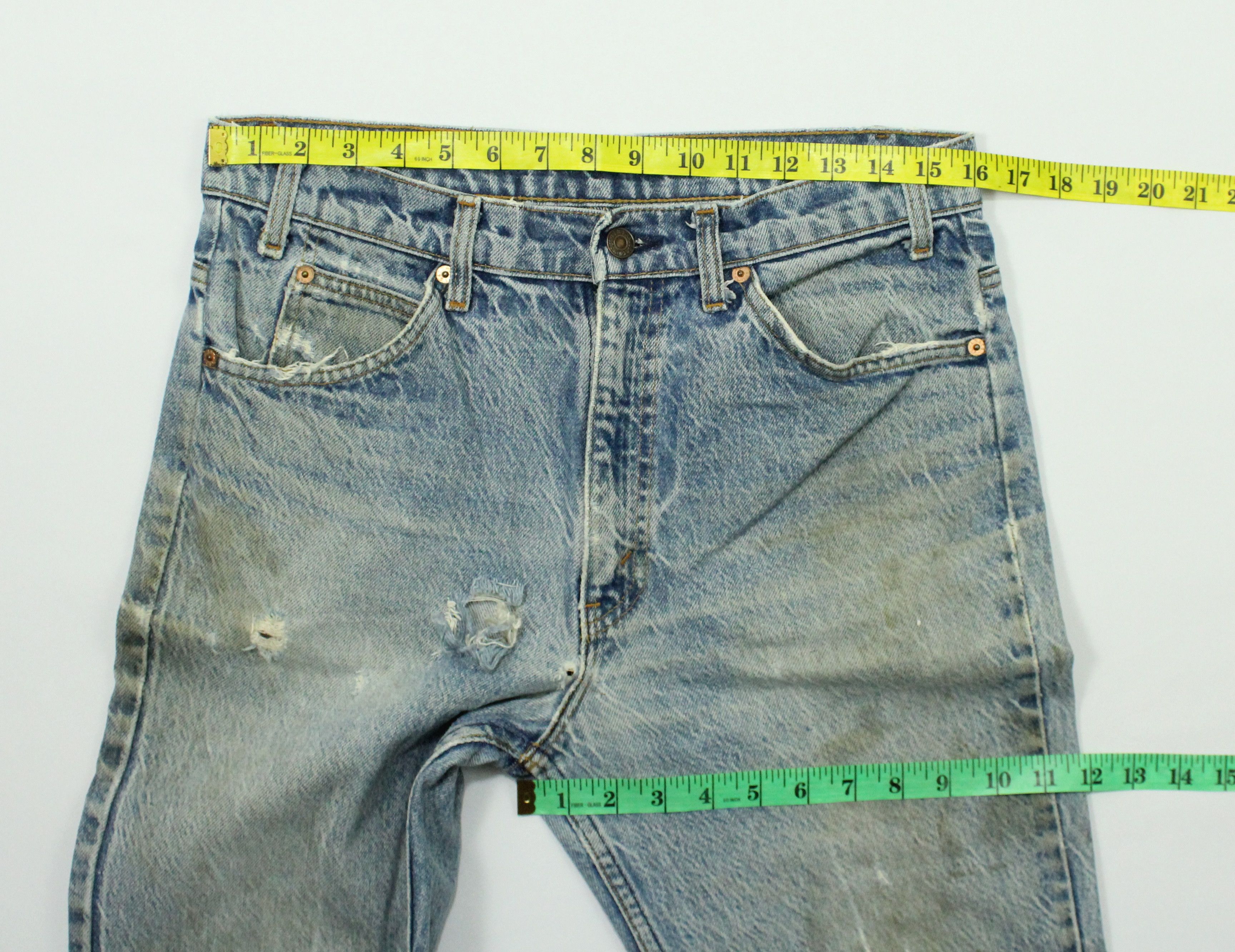 Levi's Distressed Stain Vintage 1993 LEVIS Jeans 517 Flared Bootcut Size US 33 - 22 Thumbnail