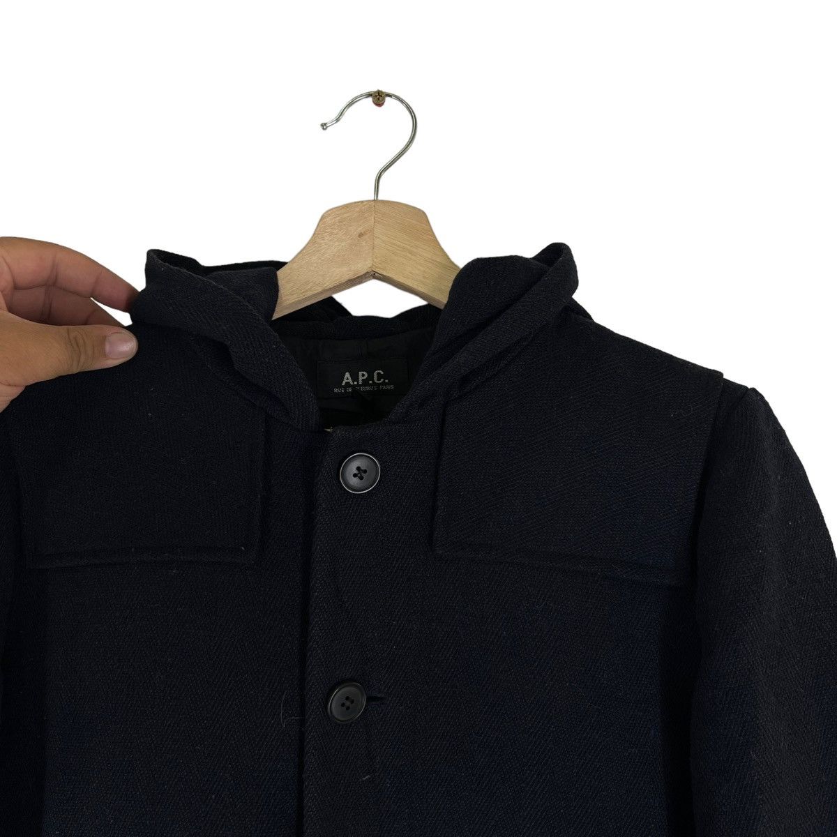 A.P.C. RARE VINTAGE A.P.C WOOL LONG JACKET INSPIRED ISSEY MIYAKE Size US M / EU 48-50 / 2 - 6 Thumbnail