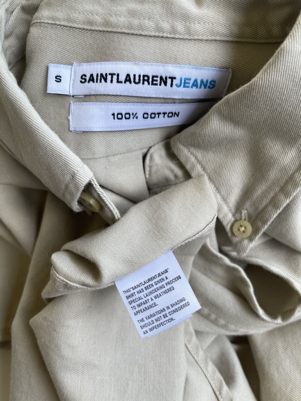 Yves Saint Laurent SaintLaurent Jeans Cotton Shirt Size US S / EU 44-46 / 1 - 6 Thumbnail