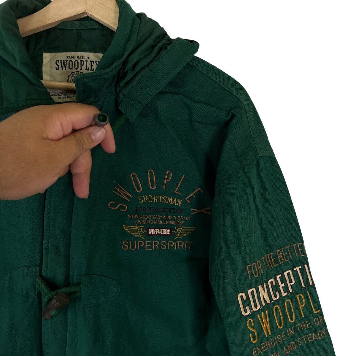 Japanese Brand RARE SURVIVAL JACKET SWOOPLEX BIG LOGO Size US L / EU 52-54 / 3 - 4 Thumbnail