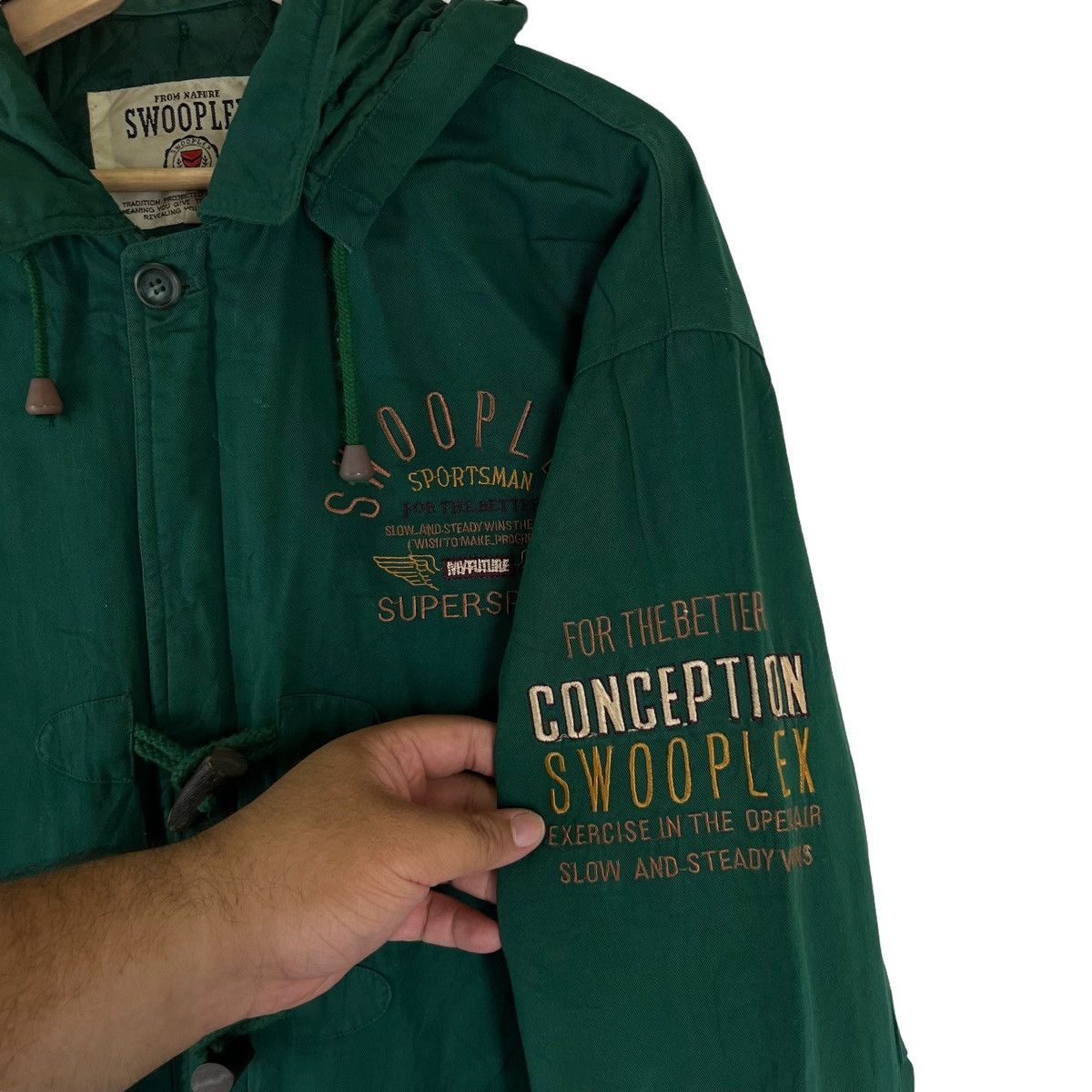 Japanese Brand RARE SURVIVAL JACKET SWOOPLEX BIG LOGO Size US L / EU 52-54 / 3 - 3 Thumbnail