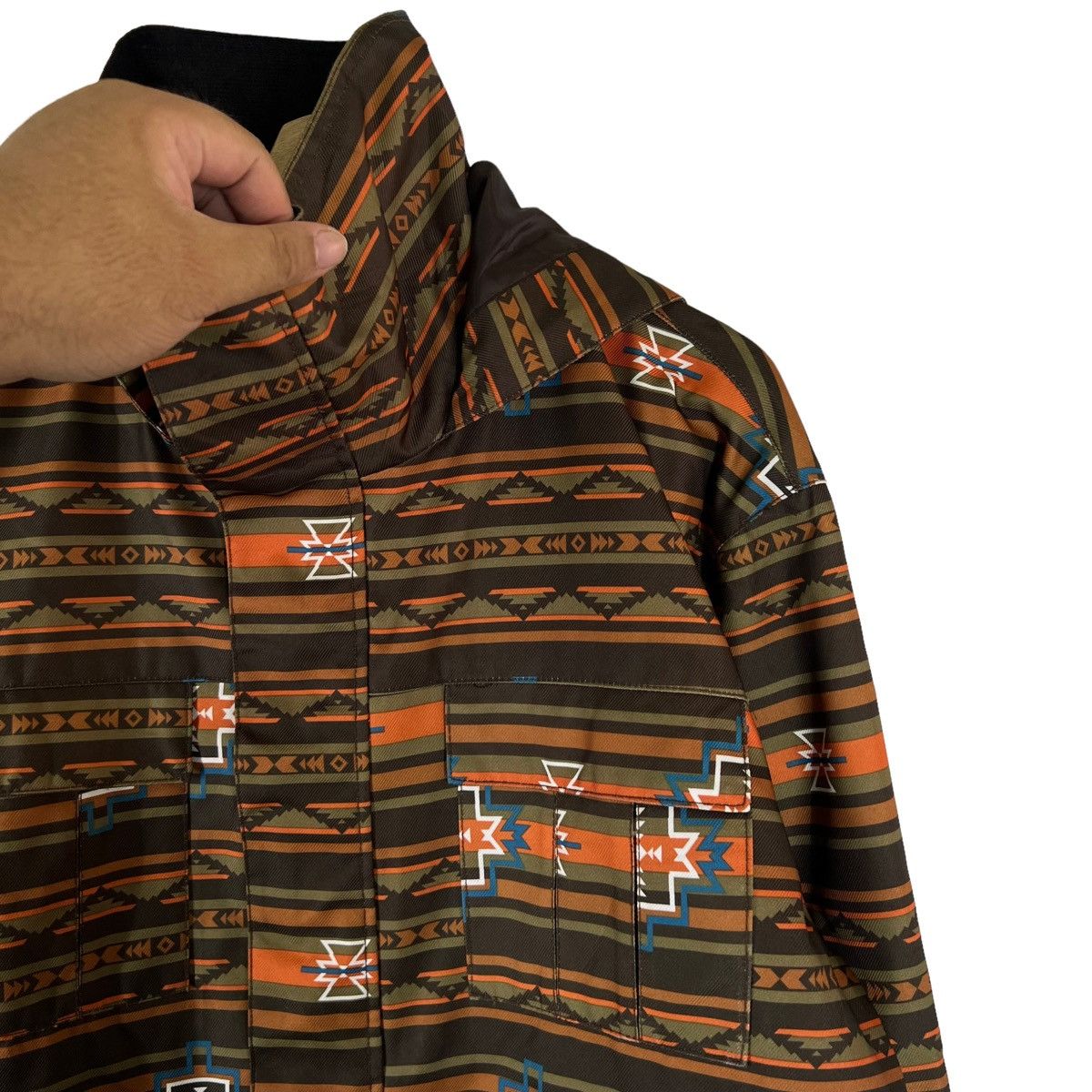 Japanese Brand VINTAGE AZTEC NAVAJO DESIGN SKI SURVIVAL JACKET SECRET JAPAN Size US M / EU 48-50 / 2 - 7 Thumbnail