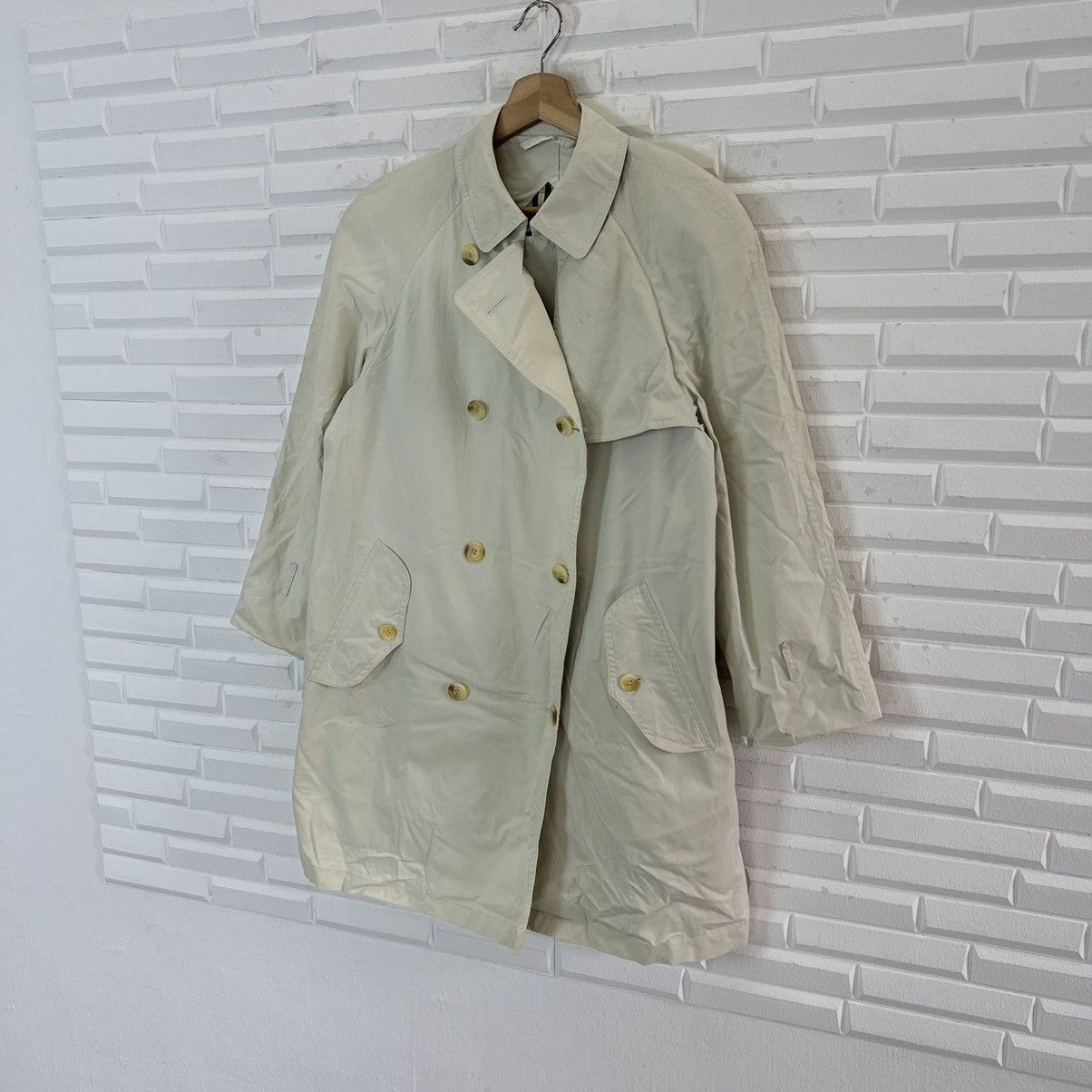 Burberry VINTAGE BURBERRYS BIG LOGO TRENCH COAT JACKET NOVA CHECK Size US M / EU 48-50 / 2 - 2 Thumbnail