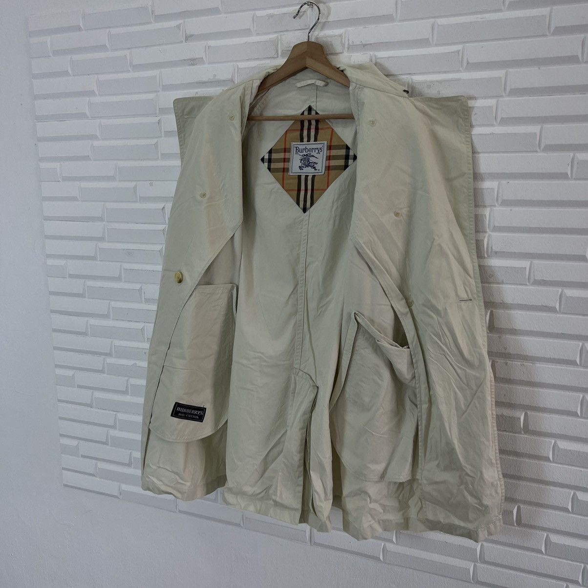 Burberry VINTAGE BURBERRYS BIG LOGO TRENCH COAT JACKET NOVA CHECK Size US M / EU 48-50 / 2 - 10 Thumbnail