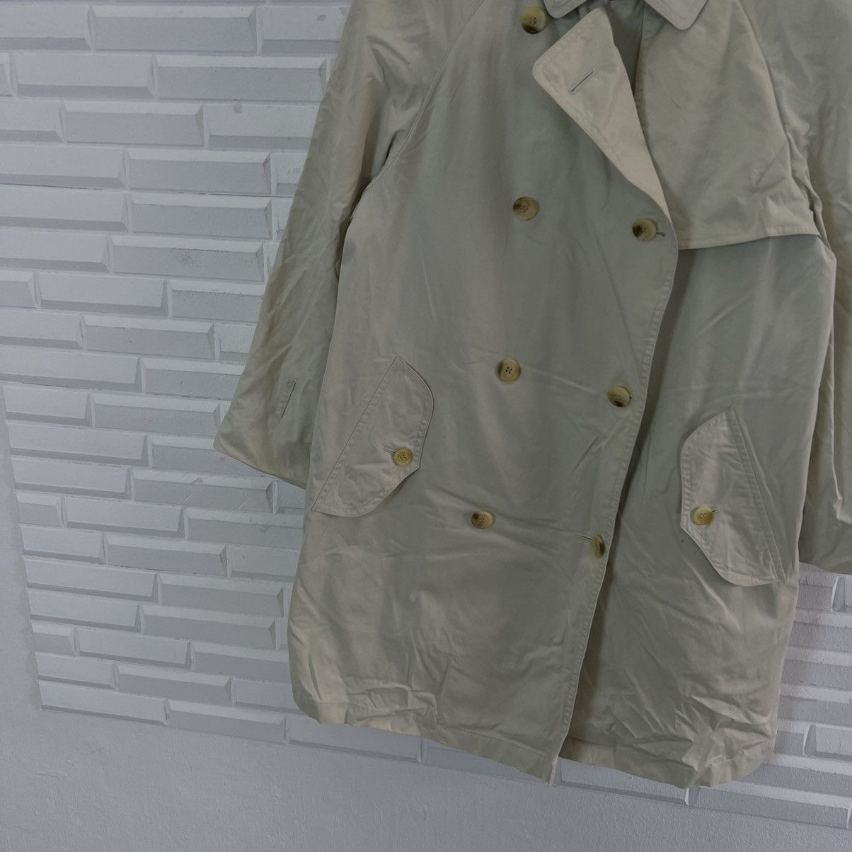 Burberry VINTAGE BURBERRYS BIG LOGO TRENCH COAT JACKET NOVA CHECK Size US M / EU 48-50 / 2 - 4 Thumbnail