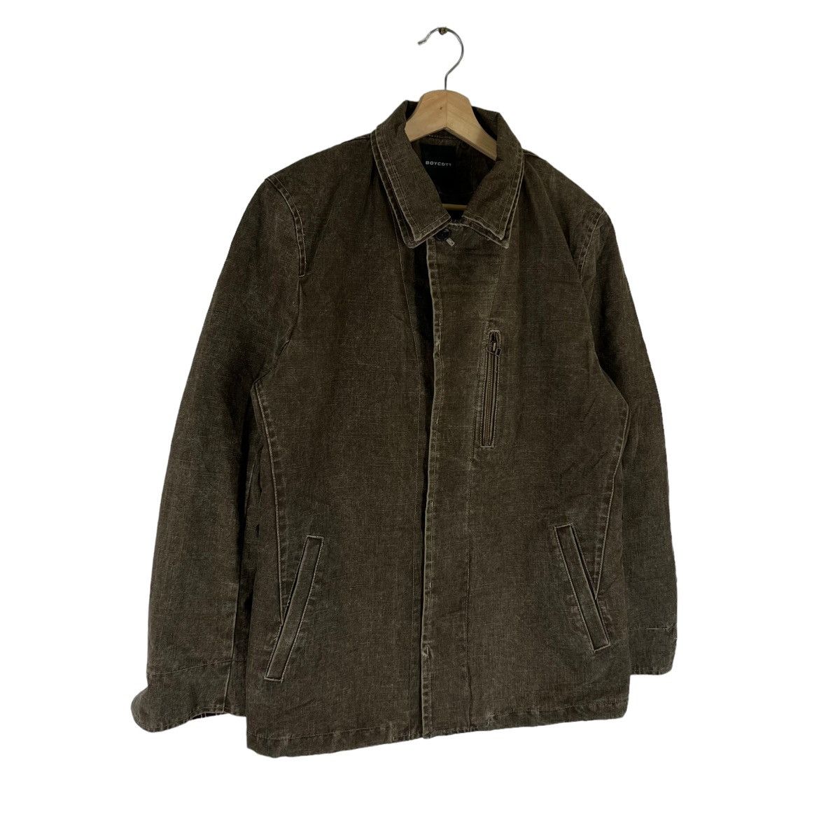 Japanese Brand VINTAGE HIKORY CHORE JACKET BOYCOTT INSPIRED BY ISSEY MIYAKE Size US M / EU 48-50 / 2 - 2 Thumbnail
