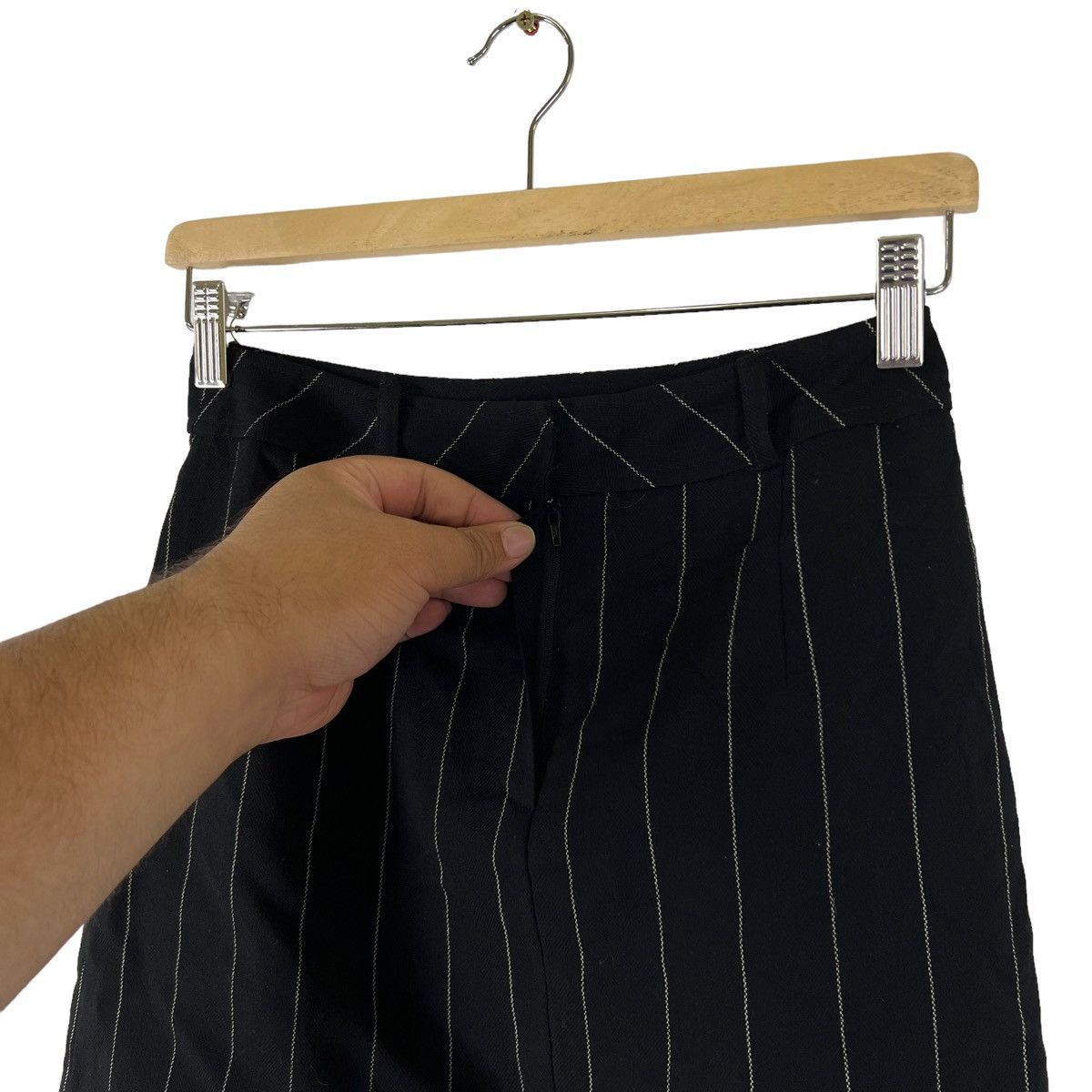 Vintage VINTAGE NORMA KAMALI STRIPED CASUA SKIRT Size 26" / US 2 / IT 38 - 4 Thumbnail