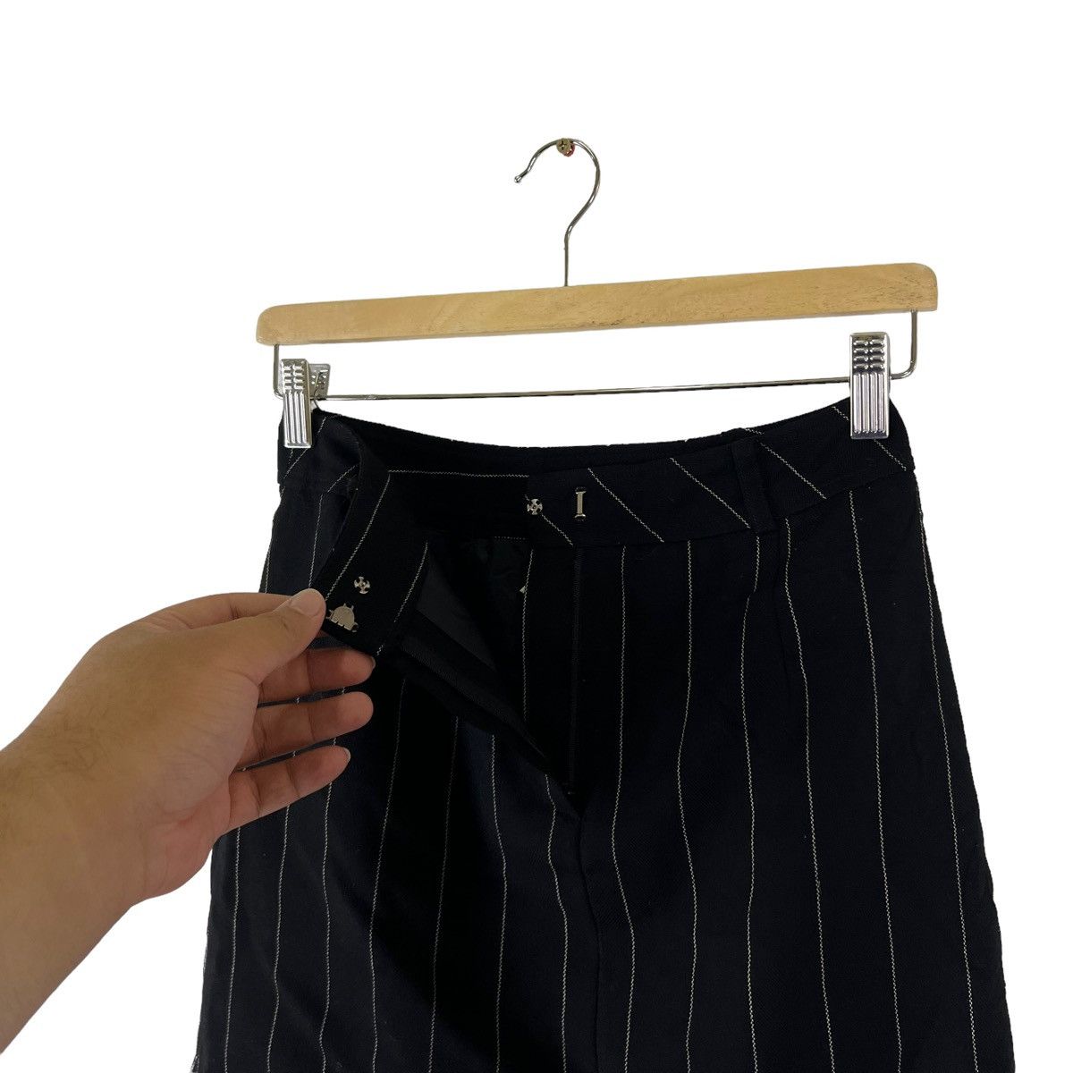 Vintage VINTAGE NORMA KAMALI STRIPED CASUA SKIRT Size 26" / US 2 / IT 38 - 7 Thumbnail