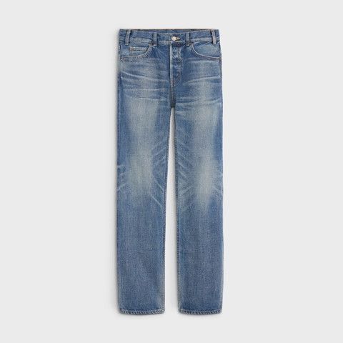 Celine × Hedi Slimane FW19 Regular Jeans in Union Wash Denim High Waist Selvedge Size US 27 - 2 Thumbnail