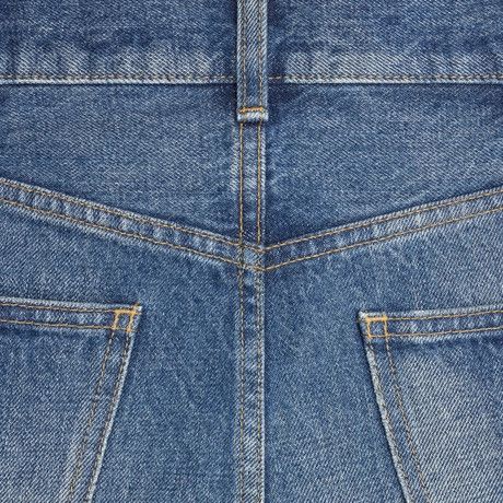 Celine × Hedi Slimane FW19 Regular Jeans in Union Wash Denim High Waist Selvedge Size US 27 - 6 Thumbnail