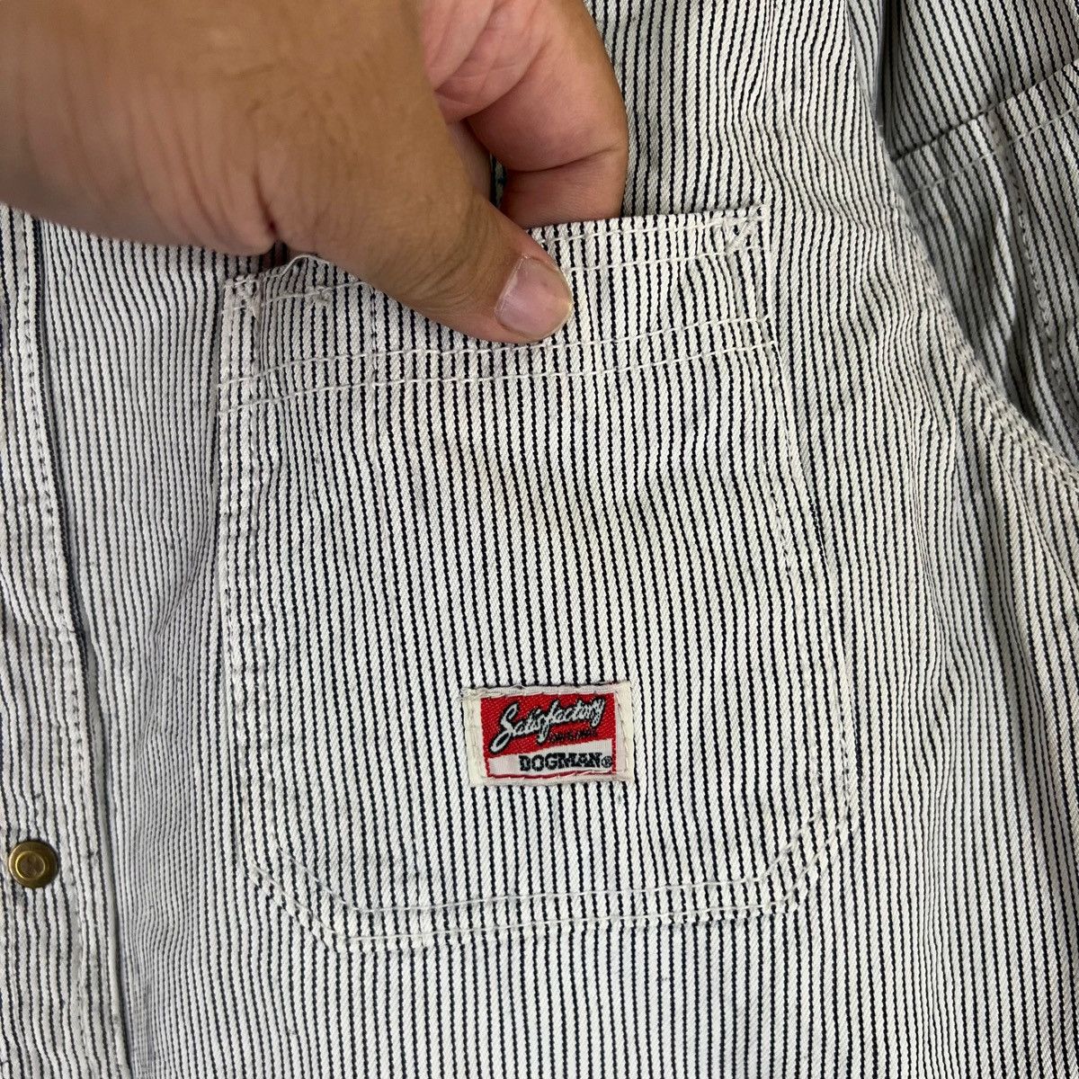 Japanese Brand VINTAGE STRIPED HIKORY CHORE JACKET DOGMAN JAPAN ISSEY Size US L / EU 52-54 / 3 - 4 Thumbnail