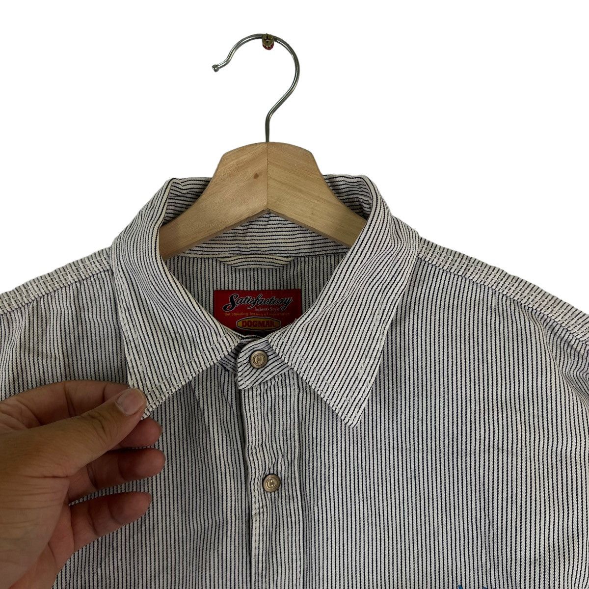Japanese Brand VINTAGE STRIPED HIKORY CHORE JACKET DOGMAN JAPAN ISSEY Size US L / EU 52-54 / 3 - 5 Thumbnail