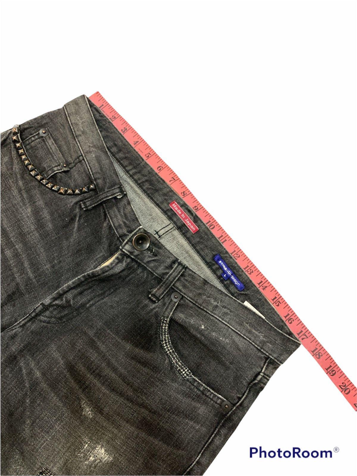 Japanese Brand SEMANTIC DESIGN PATCHWORK BORO DENIM JEANS Size US 33 - 3 Thumbnail