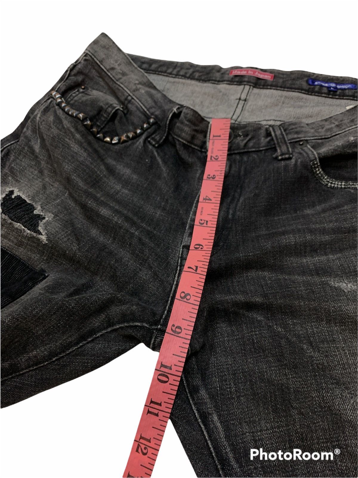Japanese Brand SEMANTIC DESIGN PATCHWORK BORO DENIM JEANS Size US 33 - 11 Thumbnail