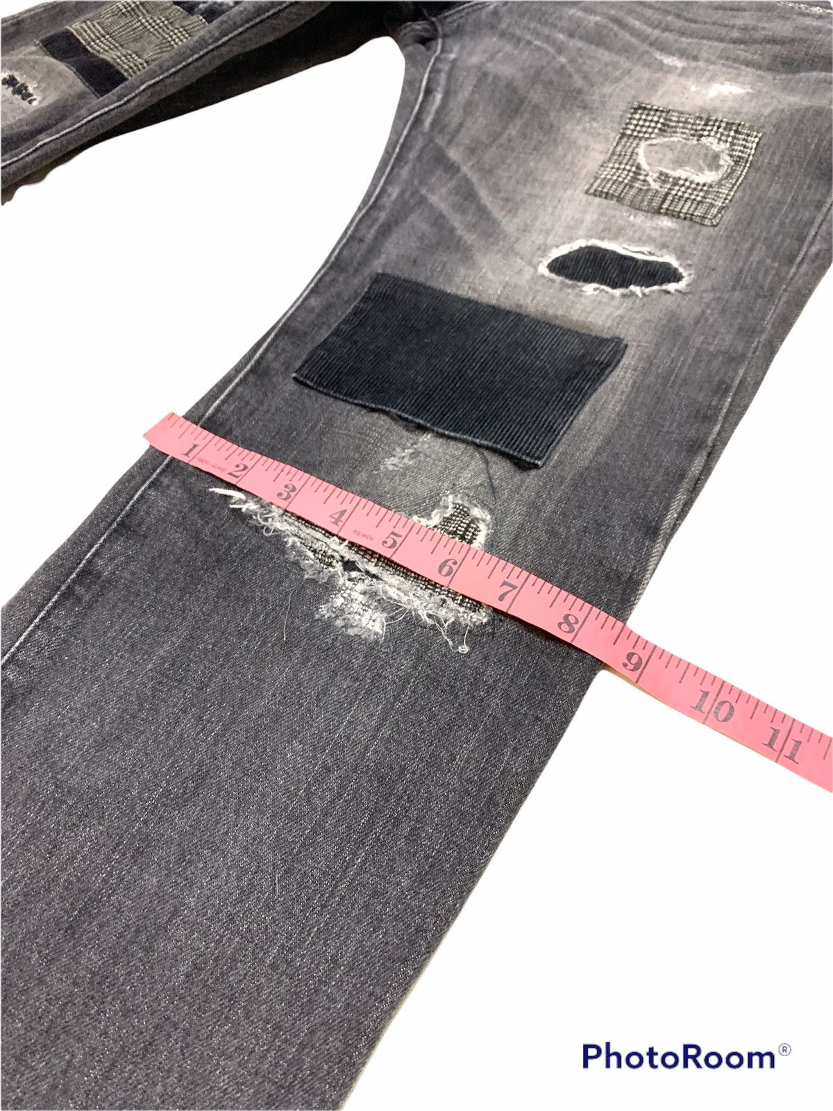 Japanese Brand SEMANTIC DESIGN PATCHWORK BORO DENIM JEANS Size US 33 - 6 Thumbnail