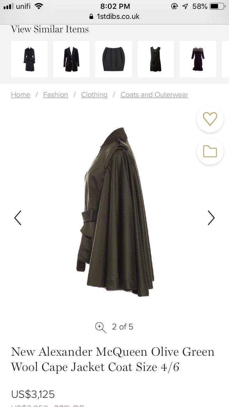 Alexander McQueen ALEXANDER MCQUEEN BELTED WOOL CAPE COAT FALL 2015 Size US XXS / EU 40 - 17 Thumbnail